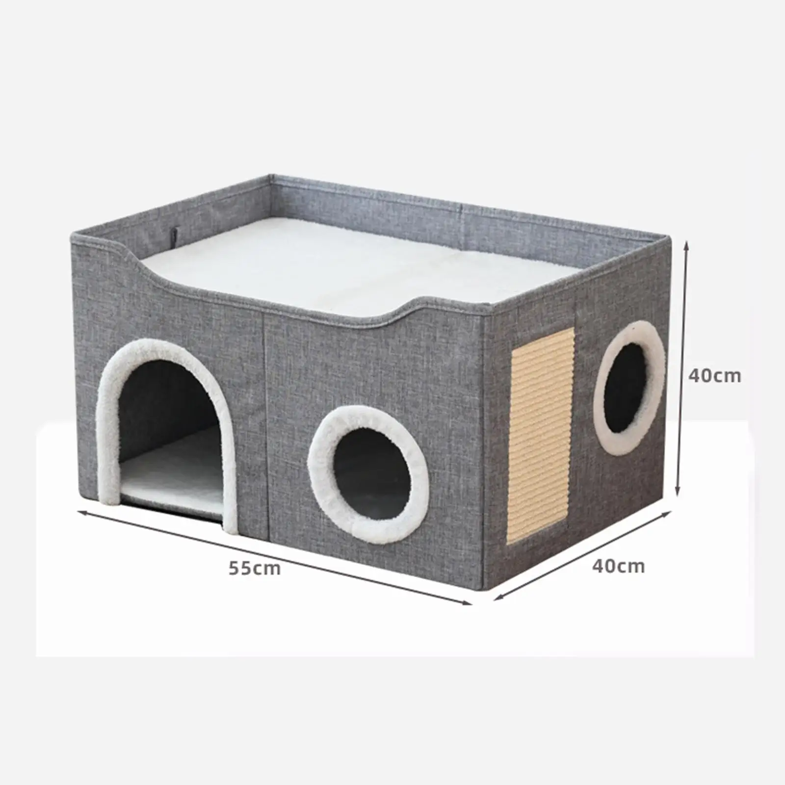 Covered Cat Bed Foldable Cat Houses & Condos Kitty Cave Bed Cat Hideaway for Cats Large Kitty Small Animals Pets New Years Gifts