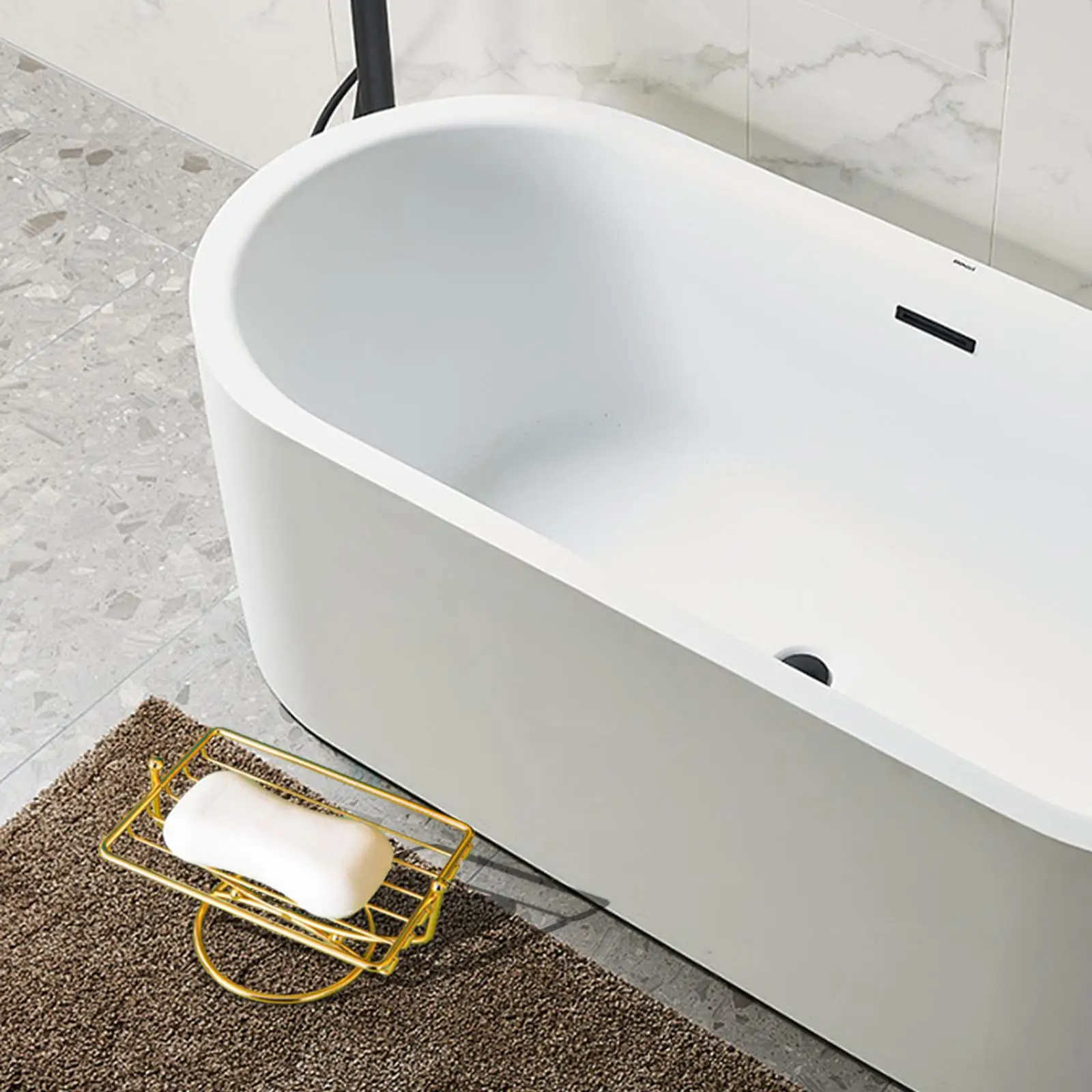 Stainless Steel Soap Dish Holder Self Draining Shelf Tray Rectangular Soap Saver for Bathroom Tub Shower Toilet Countertop