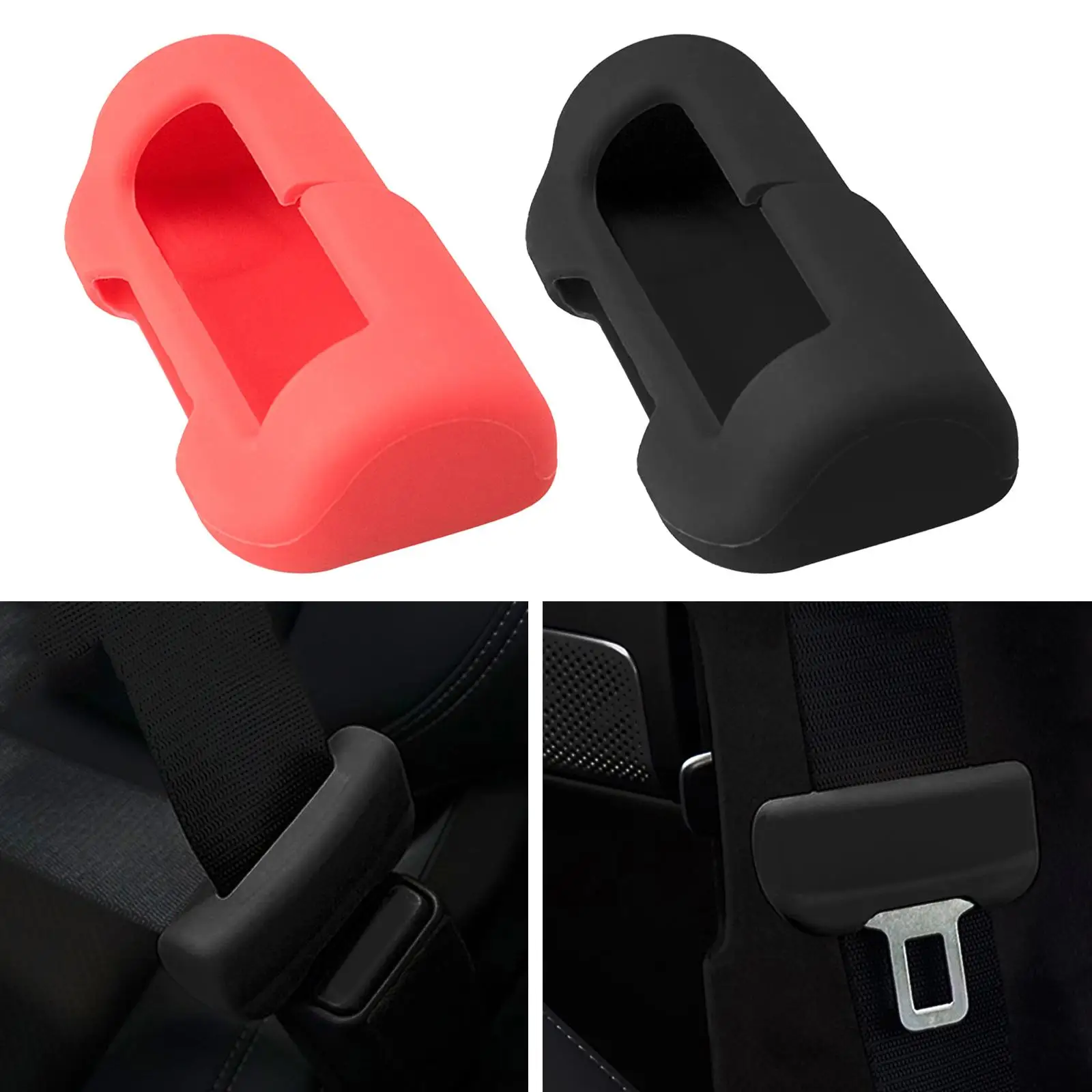 Silicone Safety Seat Belt Buckle Clip Safety Accessories Anti-Scratch Interior Decoration Durable Adjustable Universal Interior