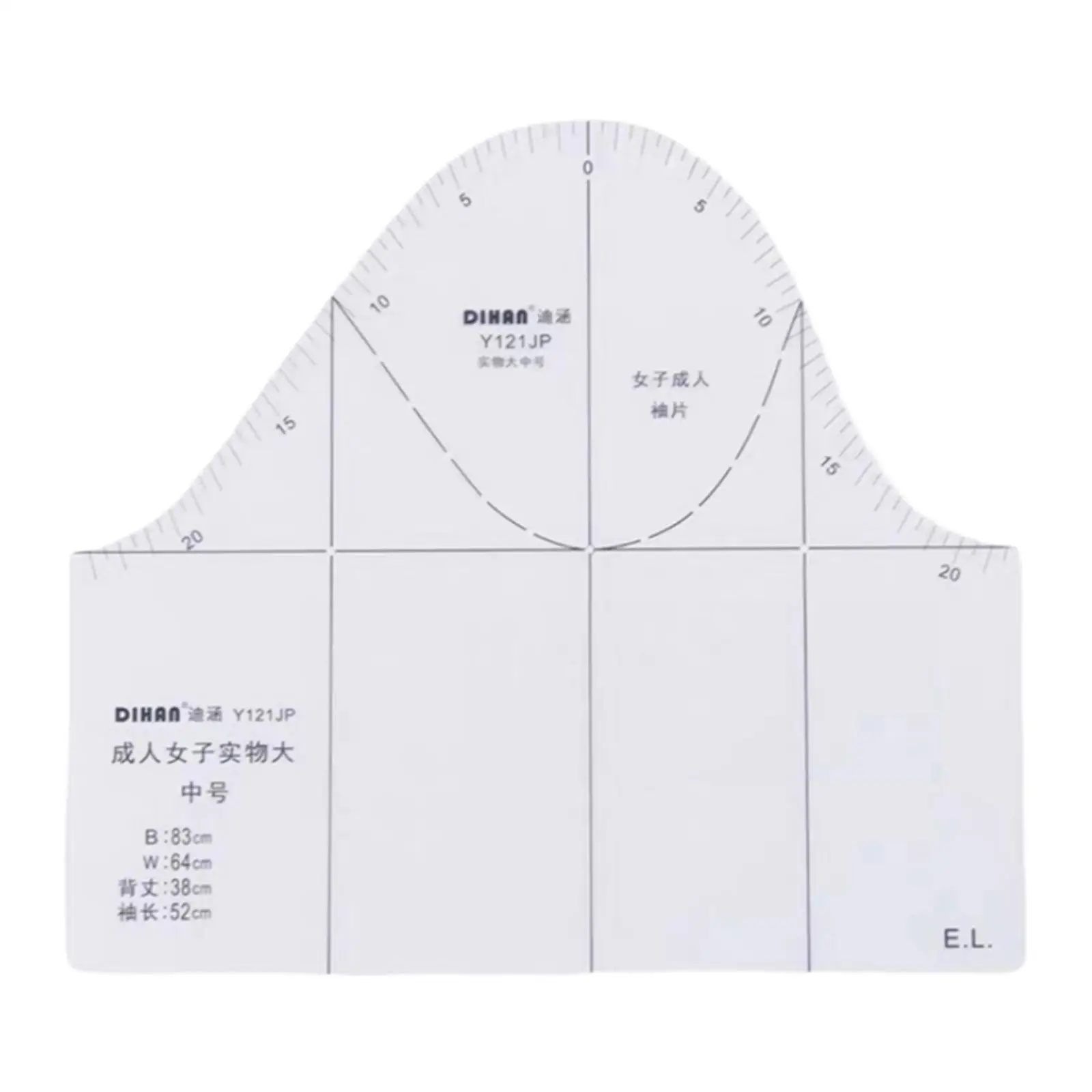 2Pack 1:1 Fashion Women Ruler Prototype Full Scale Clothes Design Rulers Template Pattern Making Tool Pattern Ruler