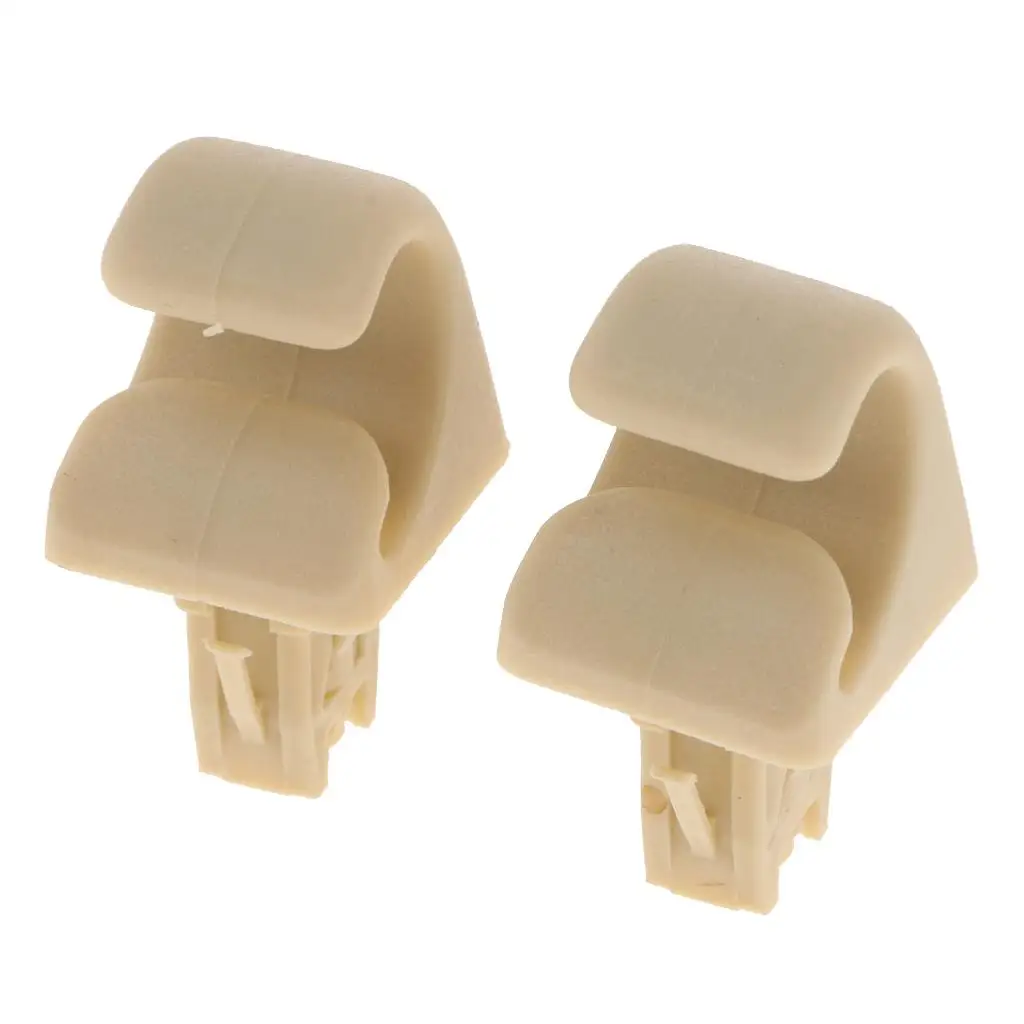 1 Pair Beige Car Visor Hook Clip Bracket for BYD