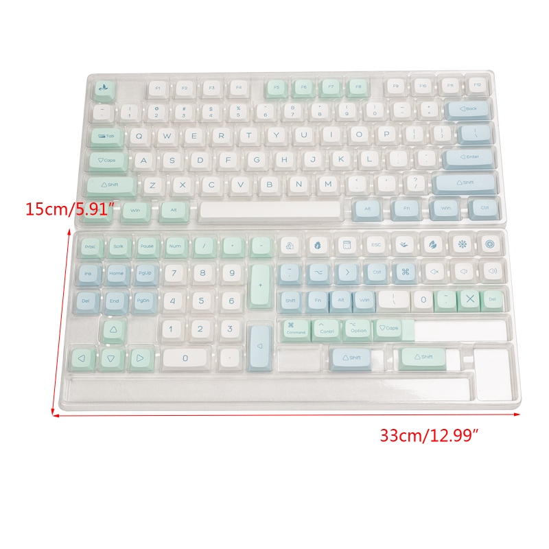 mint xda pbt keycap sublimação para gk61 64 68 75 84 87 96 980 104