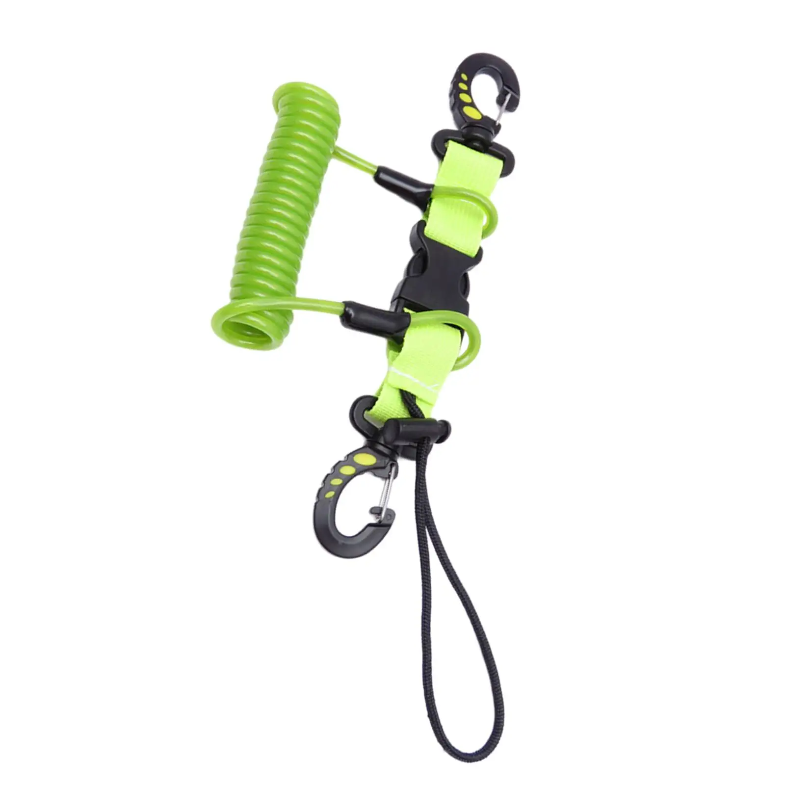 Scuba Diving Anti lost Spiral Spring Coil Lanyard Safety Emergency Tool With Buckle Fishing Dive Climbing Outdoor Rope