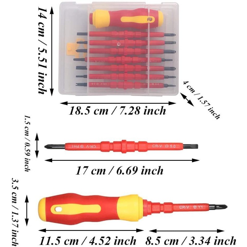 Phillips Screw Driver Bits Kit com Tester