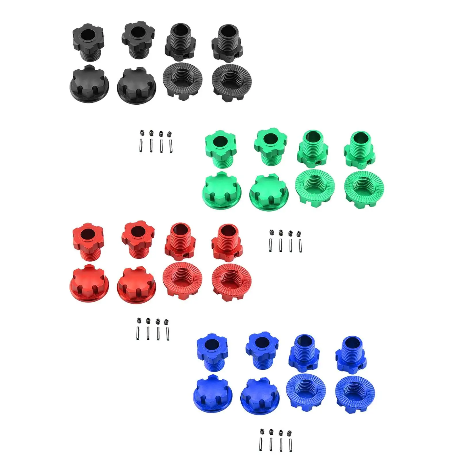 4x Splined Wheel Hubs Hex Durable RC Car Spare Part 17mm Hex Nuts for Maxx Sledge E Revo VXI Hobby RC Car Vehicle DIY Accessory