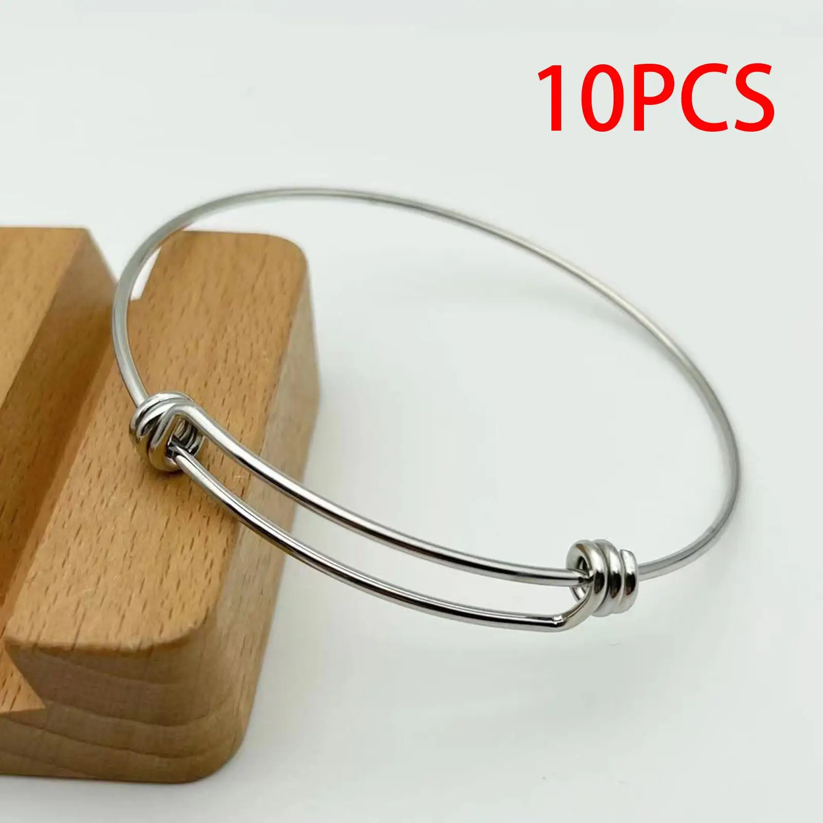 10x Stainless Steel Expandable Bangle Bracelets  Charm Bracelet, Handmade Wire Bracelets, for  Making