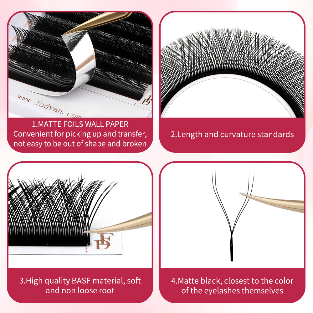 Best of Fadvan YY Shape Eyelashes Extension 2D / 3D Soft Faux Mink Eyelash Premade Fan Lashes Extension Split Tip Makeup Supplies Cilios Y Reviews & Tips - Image 3