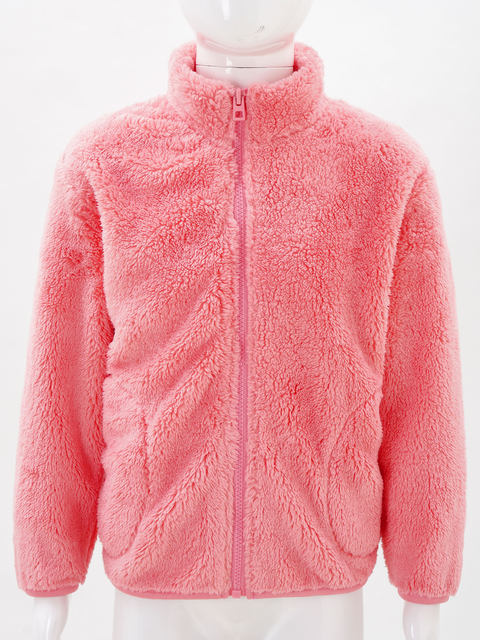 Gilet En Polaire Corail ANIMQUE Pour Enfants - Col Montant, Fermeture éclair, Sans Manches