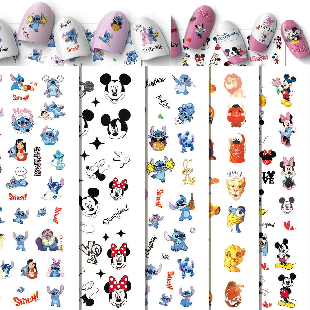 Best of 1PCS Disney Mickey Cartoon Nail Art Stickers Stitch Boy Mermaid Lion King Nail Decoration Decal Minnie Self-Adhesive Nail Slider Reviews & Tips