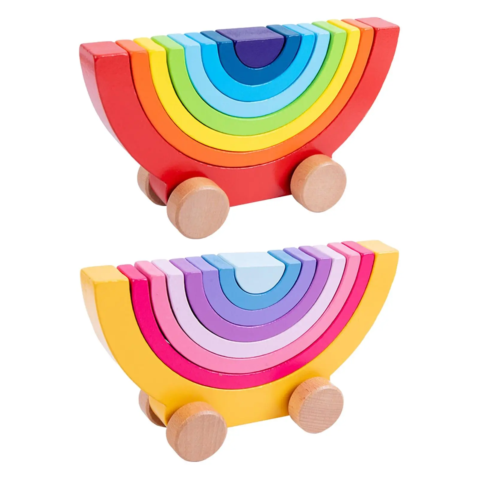 Wooden Building Blocks Car Toy Stackable Creative Stacker for Baby Teaching
