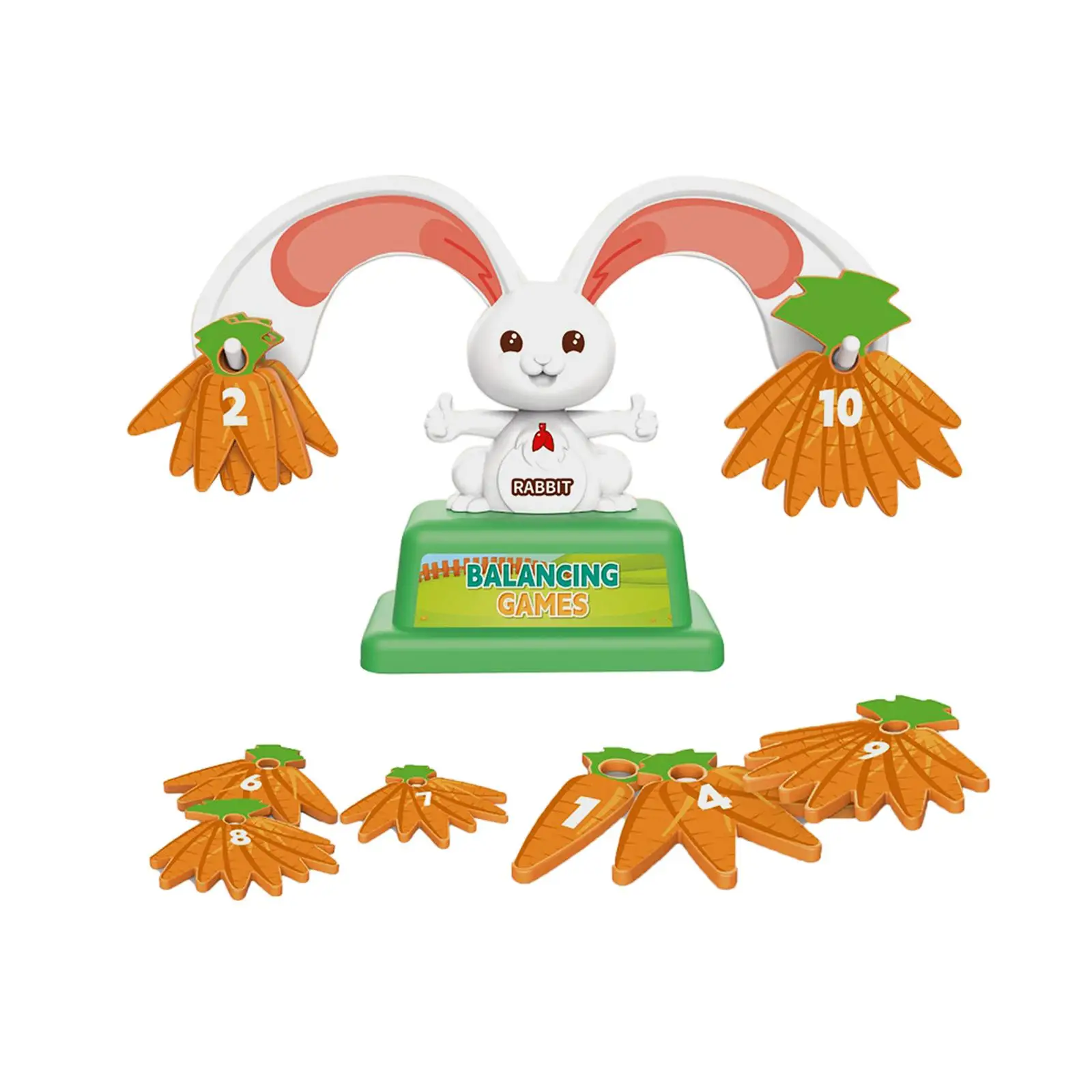 Rabbit Balance Counting Game Weight Cognition Math Subtracting and Addition for Homeschool Birthday Gift Kids Preschoolers
