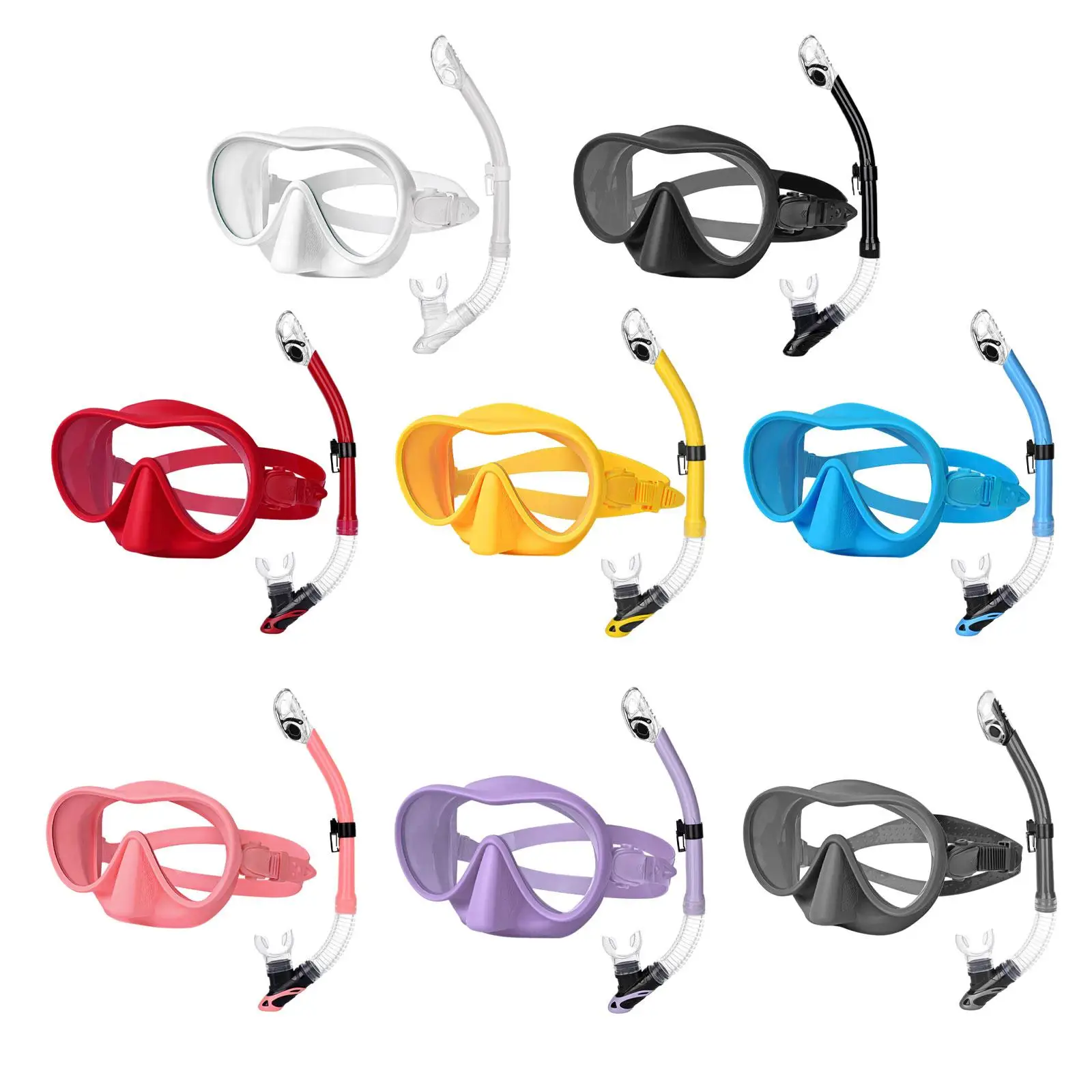 Snorkel Set Snorkel Swim Goggles Wide View Diving Mask Leakproof Swimming Goggles Swim Mask for Snorkeling Swimming Scuba Diving