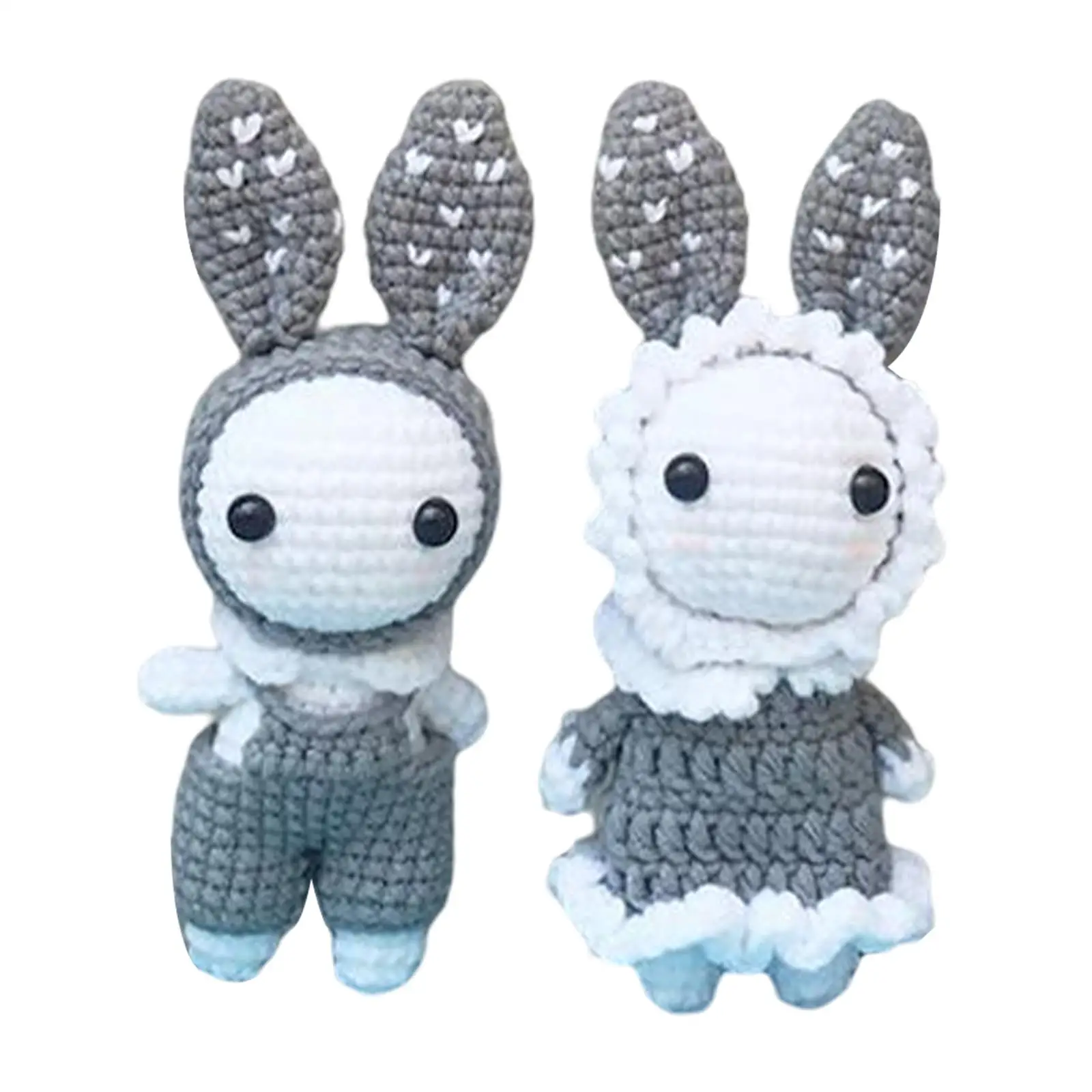 Complete Beginner Crochet Set Rabbits Crochet Craft Set Needlework Includes Yarn, Hook, Accessories Baby Toy for Adults Gift