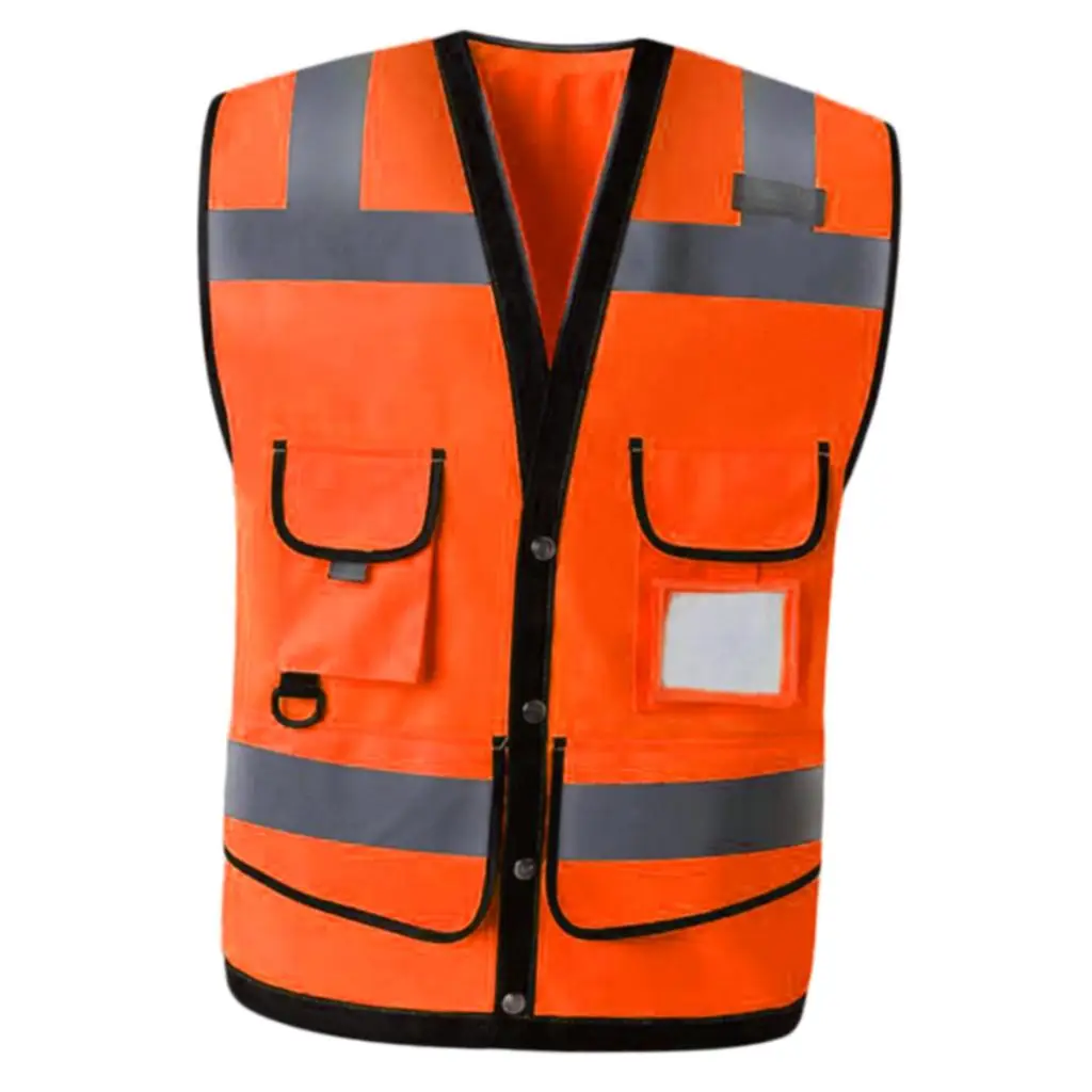 High Visibility Safety Work Shirt Breathable Work Vest Reflective Waistcoat