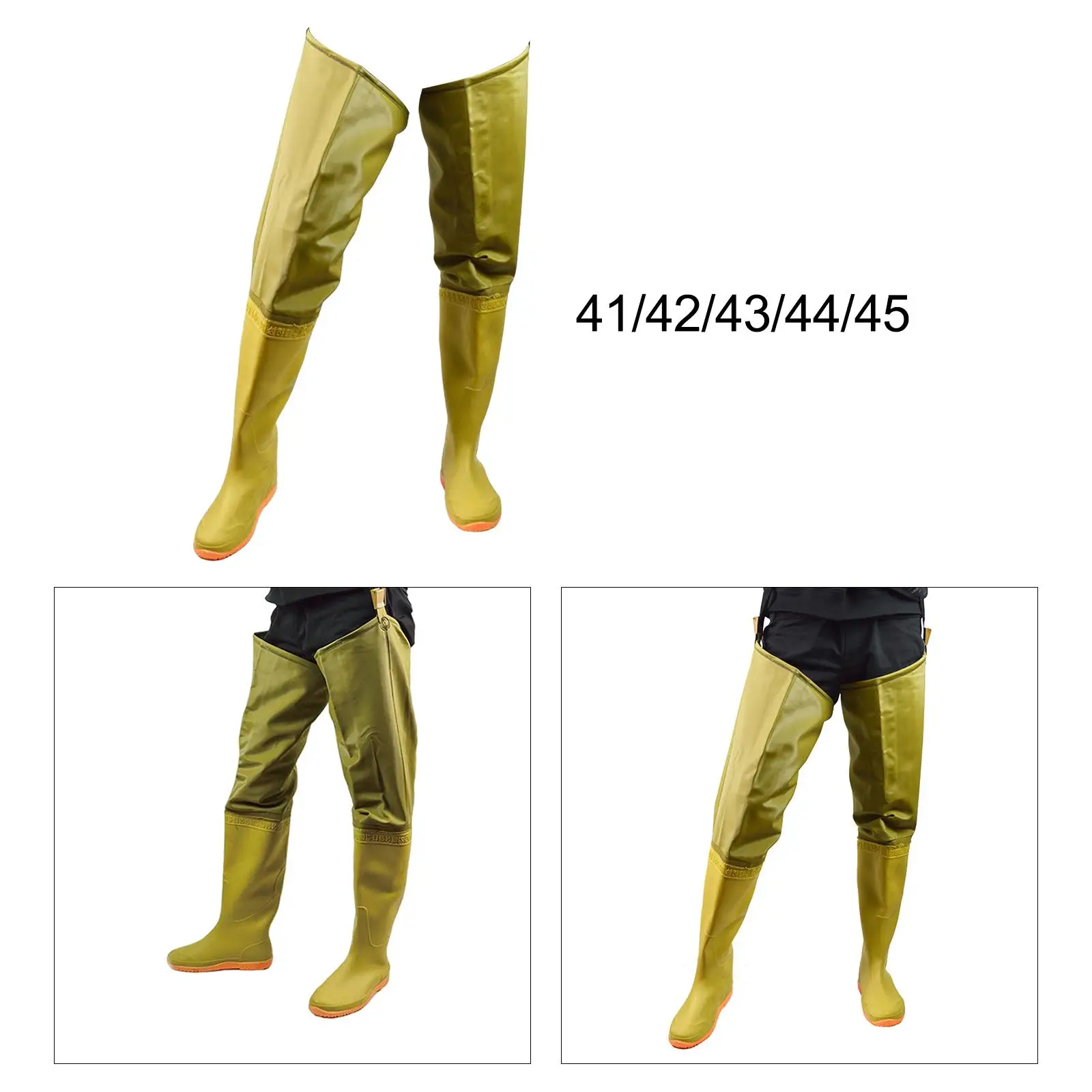 Hip Waders Water Resistant Hip Boots Wading Pants Bootfoot with Cleated Outsole Wading Trousers for Fishing Agriculture Climbing