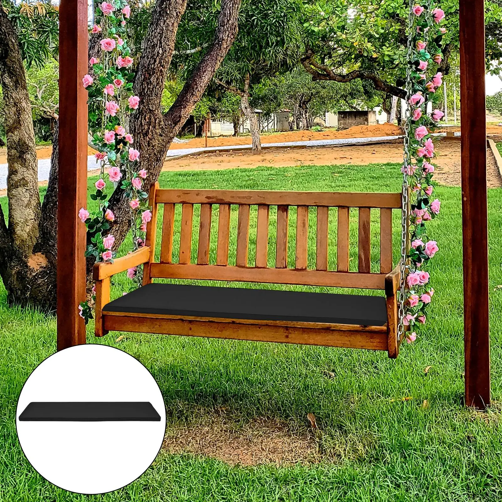 Waterproof Garden Bench Settee Patio Pad Seat  Cushion Swing 3 Seater