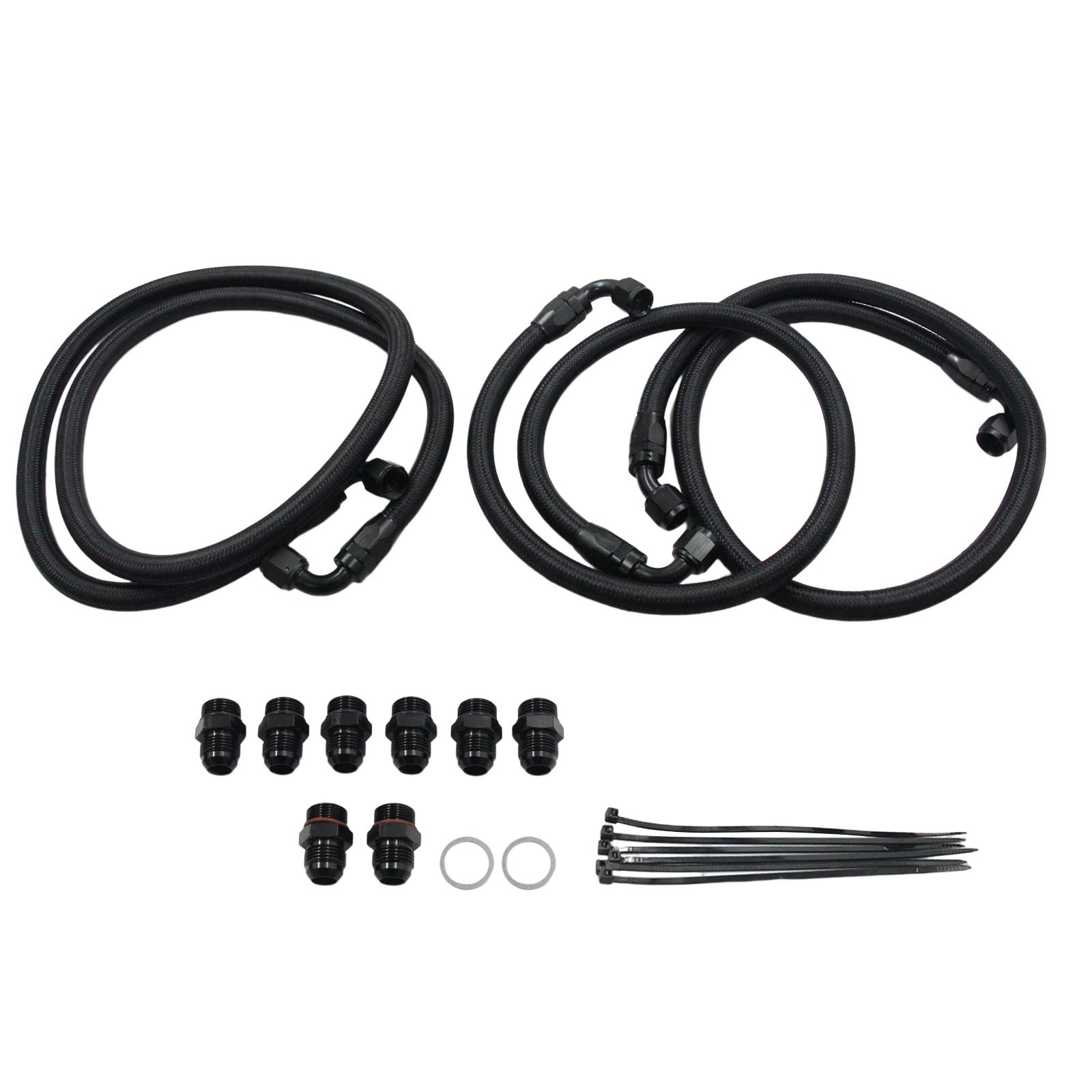 Hose Fitting Kit 10AN Transmission Cooler Hose Universal Oil Cooler Tube Pipe