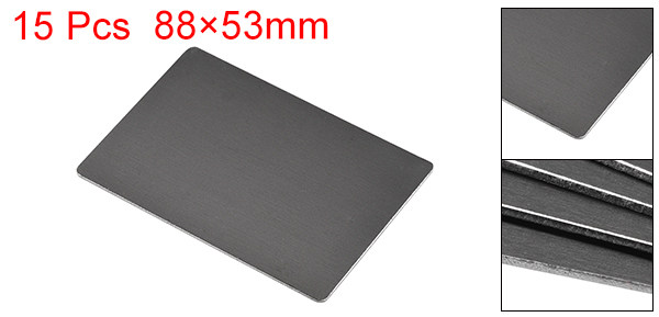 Uxcell Blank Metal Cards, Anodized Aluminum Plate for DIY Laser Printing - Black - 88x53x1mm