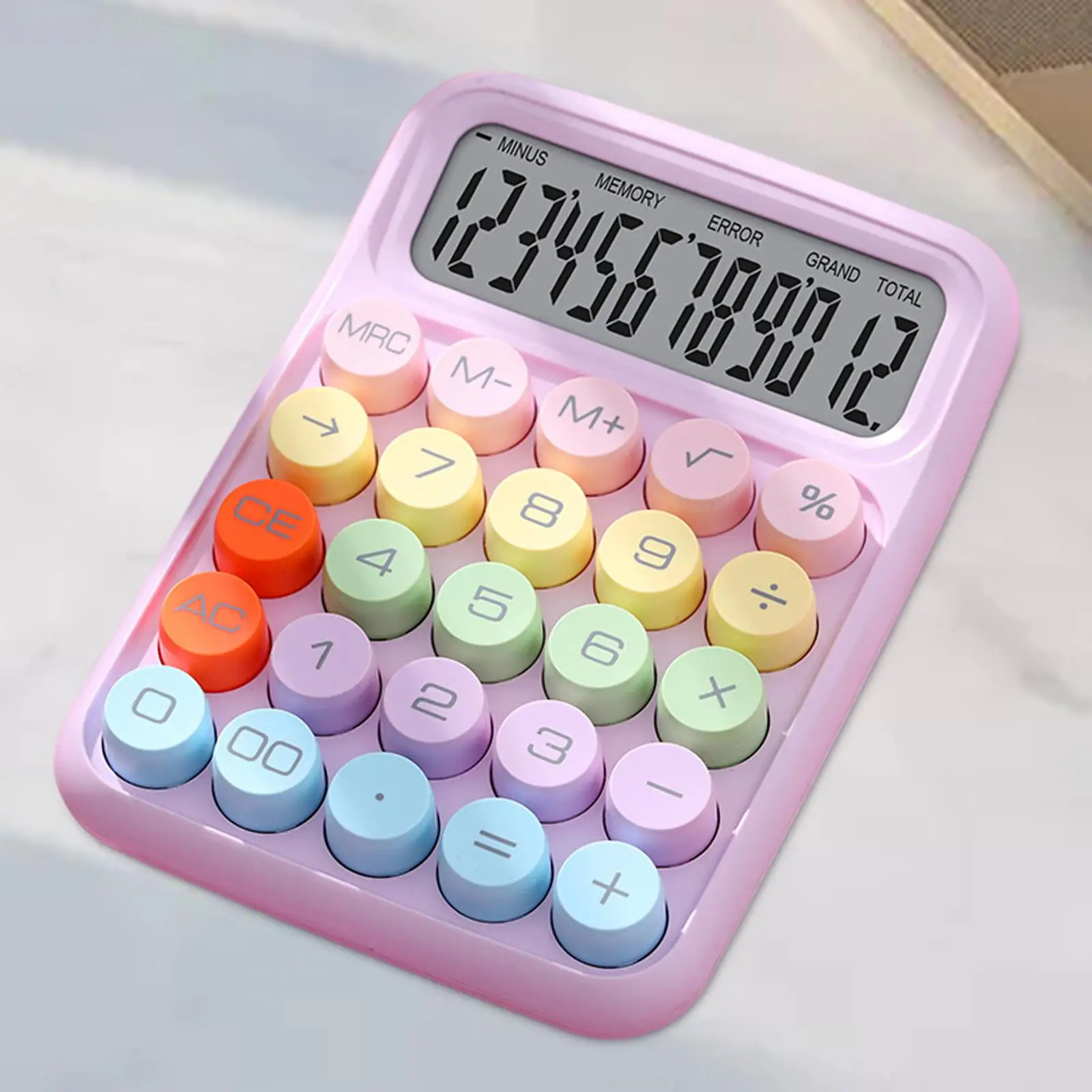 12Digit Calculator with Non Slip Mat Mechanical Button Calculator Desktop Calculator Office Calculator for Business Class Office