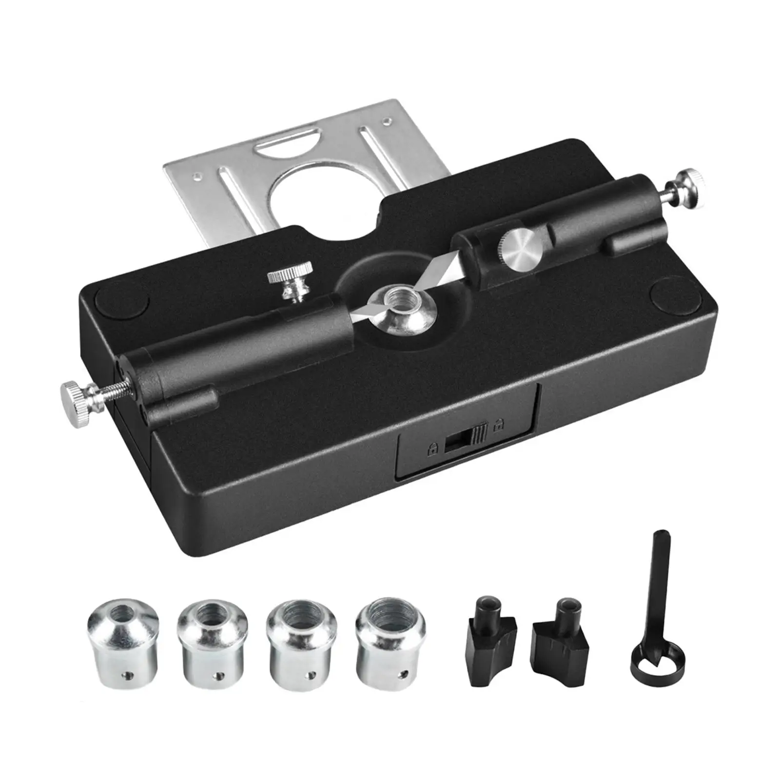 Doweling Jig Kit Drilling Locator for Woodworking Hole Drilling Guide Portable Puncher with Drill Bushings Pocket Hole Jig