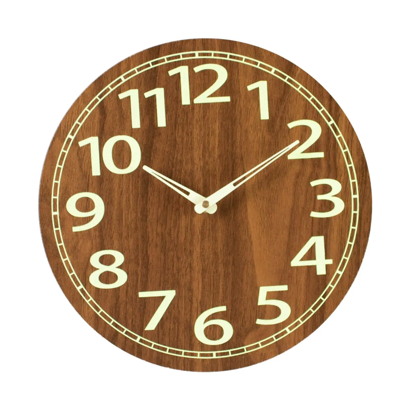 Luminous Wall Clock Decorative Light in The Dark Non Ticking for Bedroom