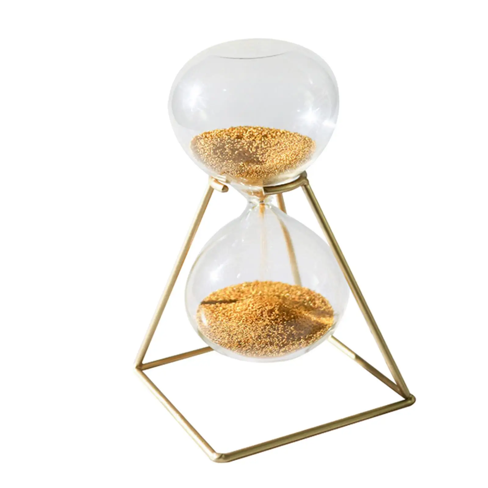 Creative Golden Hourglass Ornament Desktop Decorative Artwork for Living Room Decor