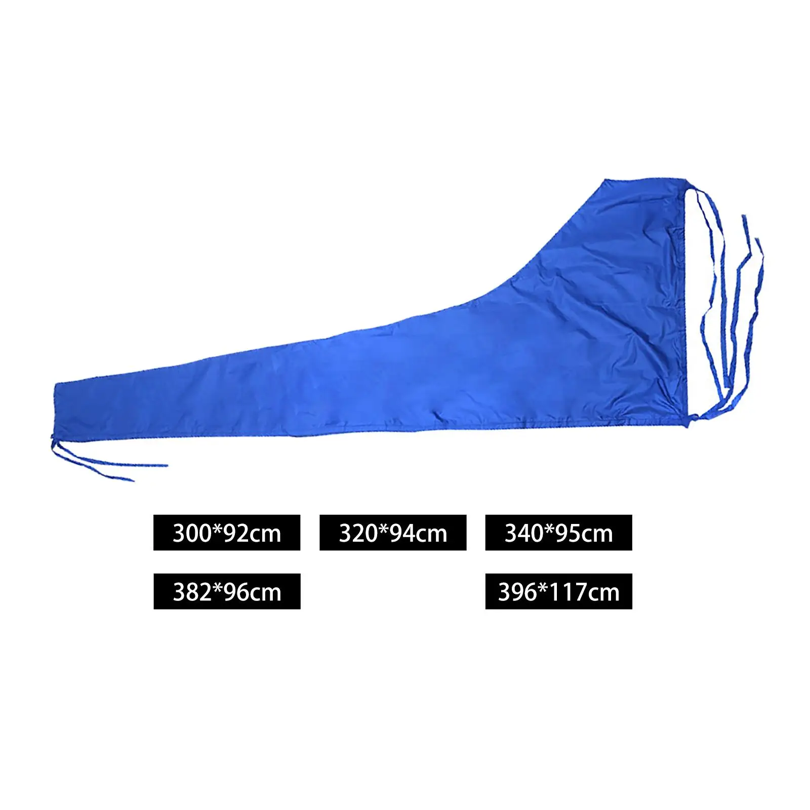 Mainsail Boom Cover Anti Scratch Adjustable Strap PU Coated Sail Cover Blue