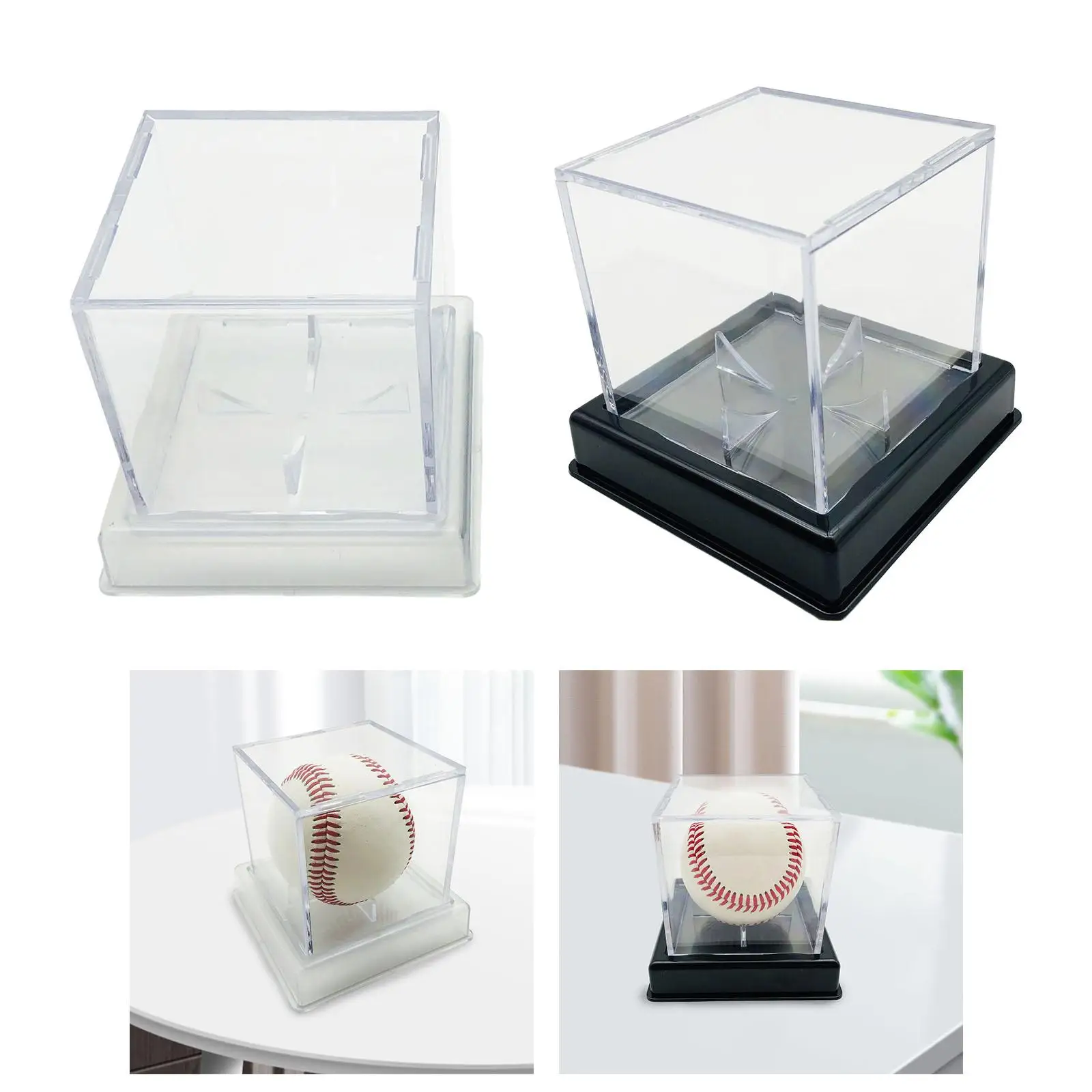 Clear Baseball Box Storage Box Acrylic Showcase for Official Size Ball 8cm Memorabilia Display Case Transparent Baseball Holder