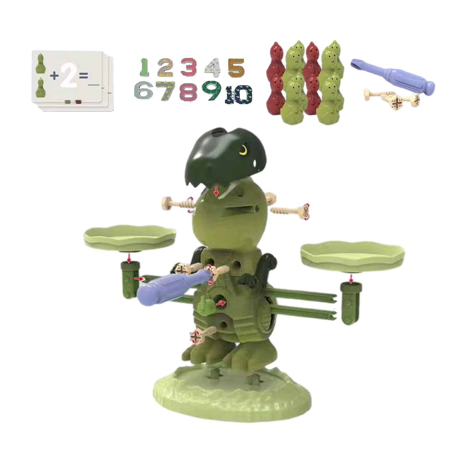 Cool Math Game, Dinosaur Balance Counting Toys for Boys & Girls Educational Number Toy Fun Children`s Gift STEM Learning Age 3+