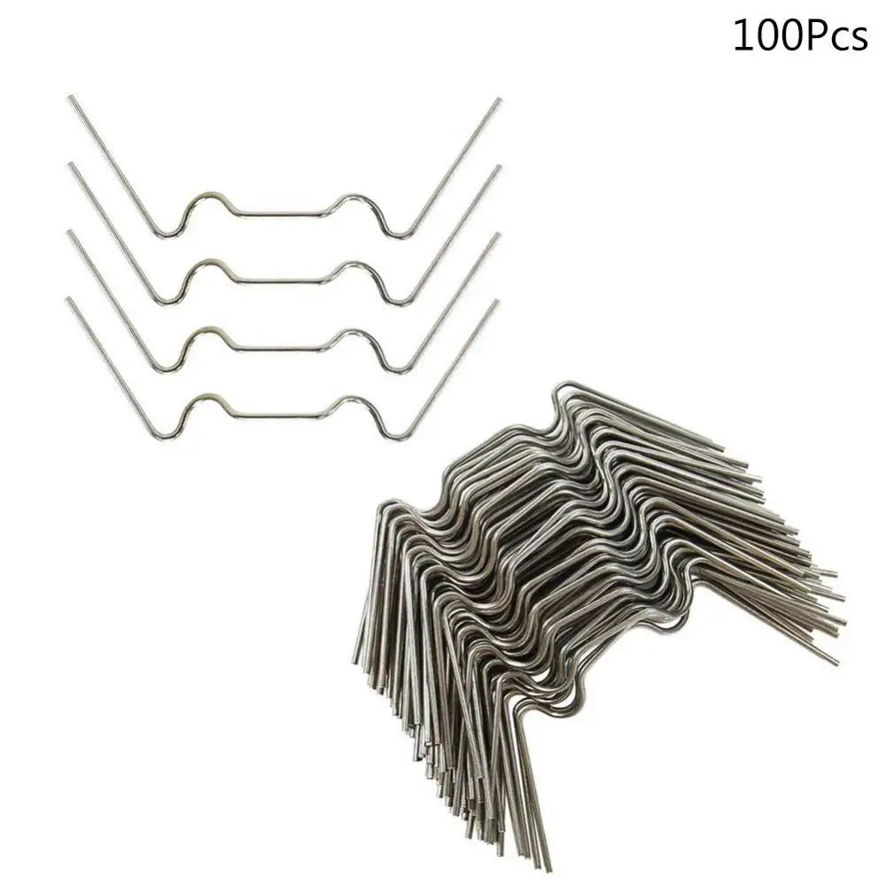KINGLAKE 100 Pcs Galvanised Greenhouse Glazing Glass Clips Spring W Wire Fixing 