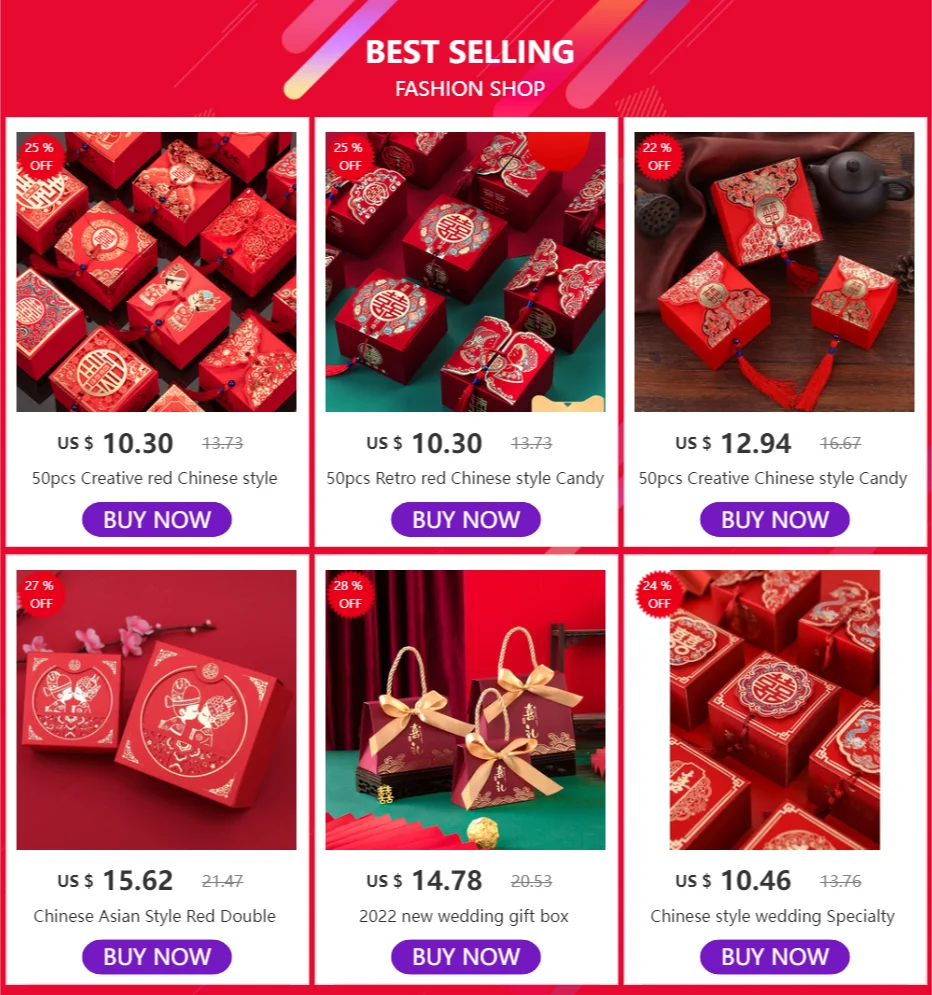Details about   20pcs Wedding Chinese Style Candy Boxes Paper Chocolate Boxes Gift Container wit 