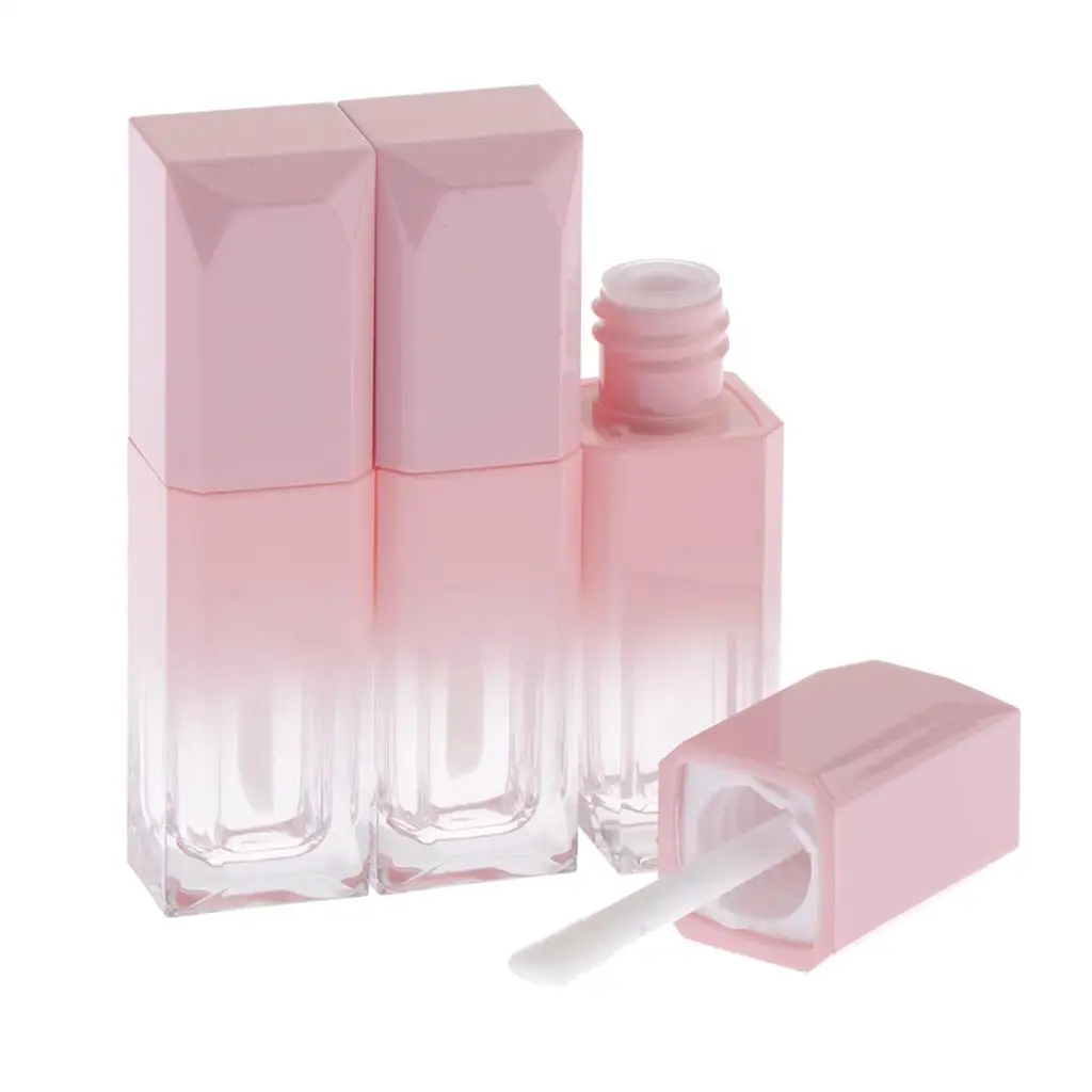 3pcs 5ml Mini Lip Gloss Tube Lip Balm Cute Bottle, Empty Cosmetic Gloss Container Tube for Lady Women Girls DIY Home Make-up