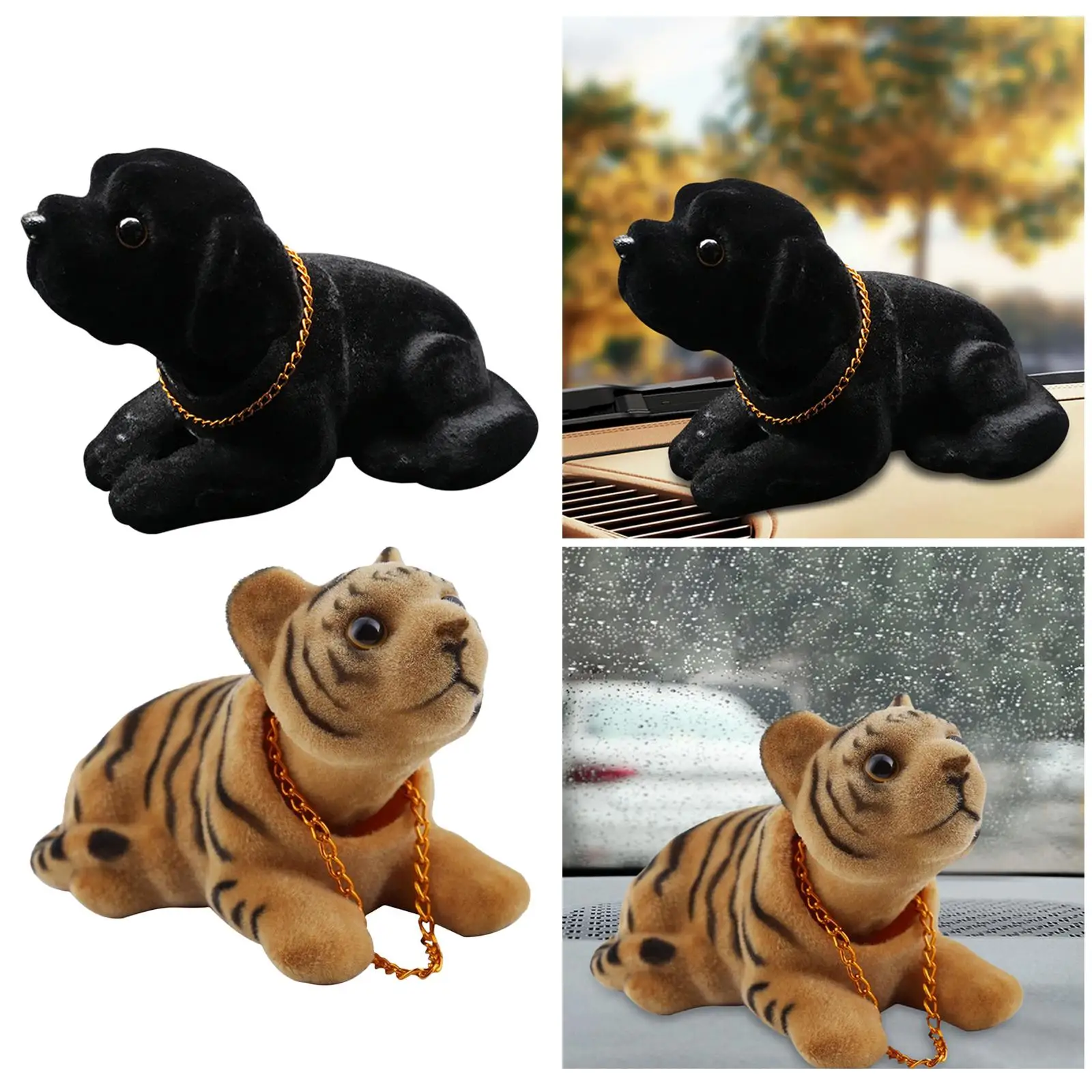 Car Shaking Head Dog Resin Interior Decoration Cute Animal Toy Car Dashboard