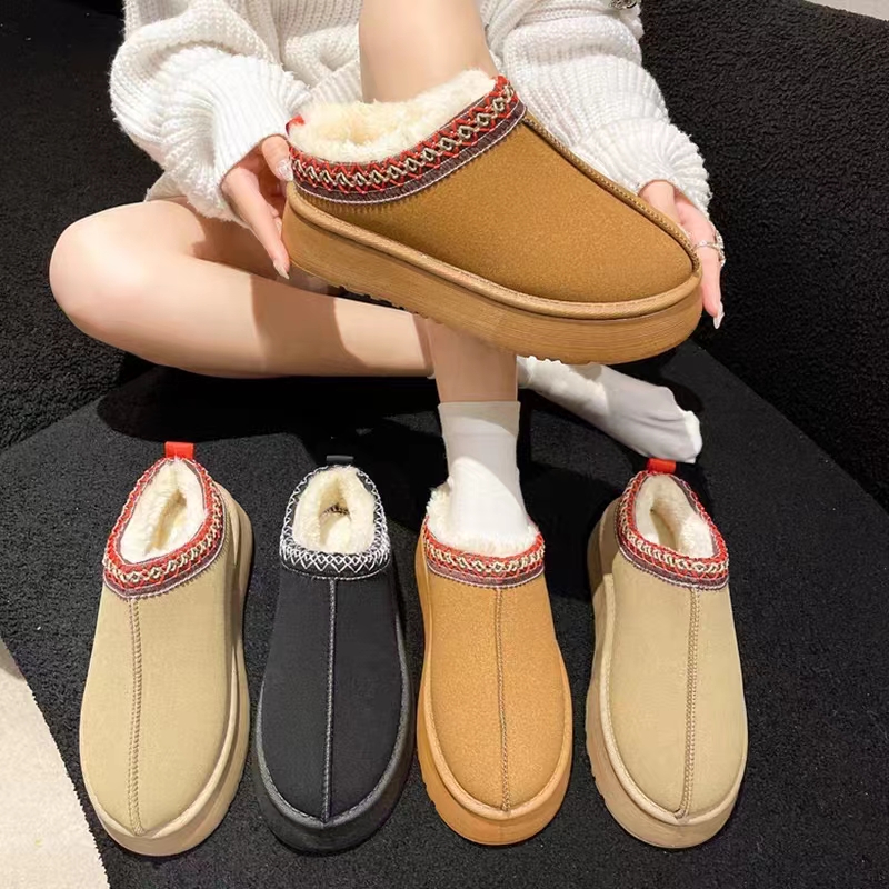 Title 5, New Winter Platform Boots Retro Women Snow Warm...