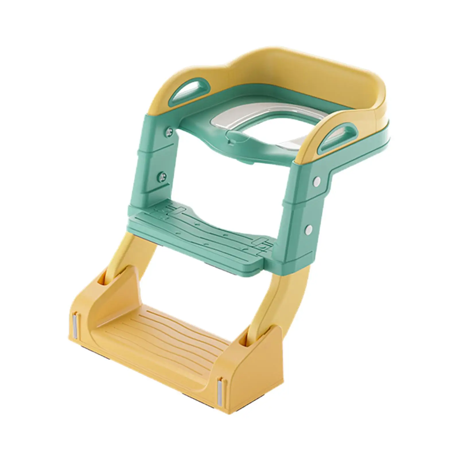 Kids Toilet Training Seat with Ladder Baby Infant Potty Removable and Washable Soft Seat Cushion Foldable Toilet Trainer Seat