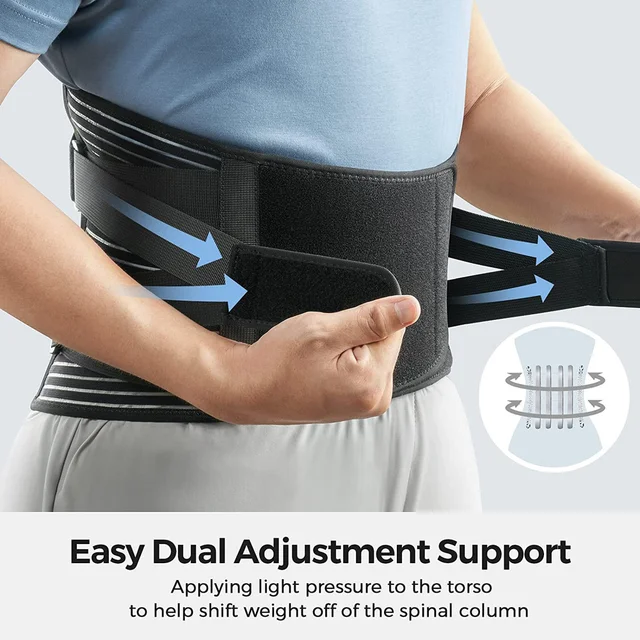 Adjustable Back Lumbar Support Belt Breathable Waist Brace Strap