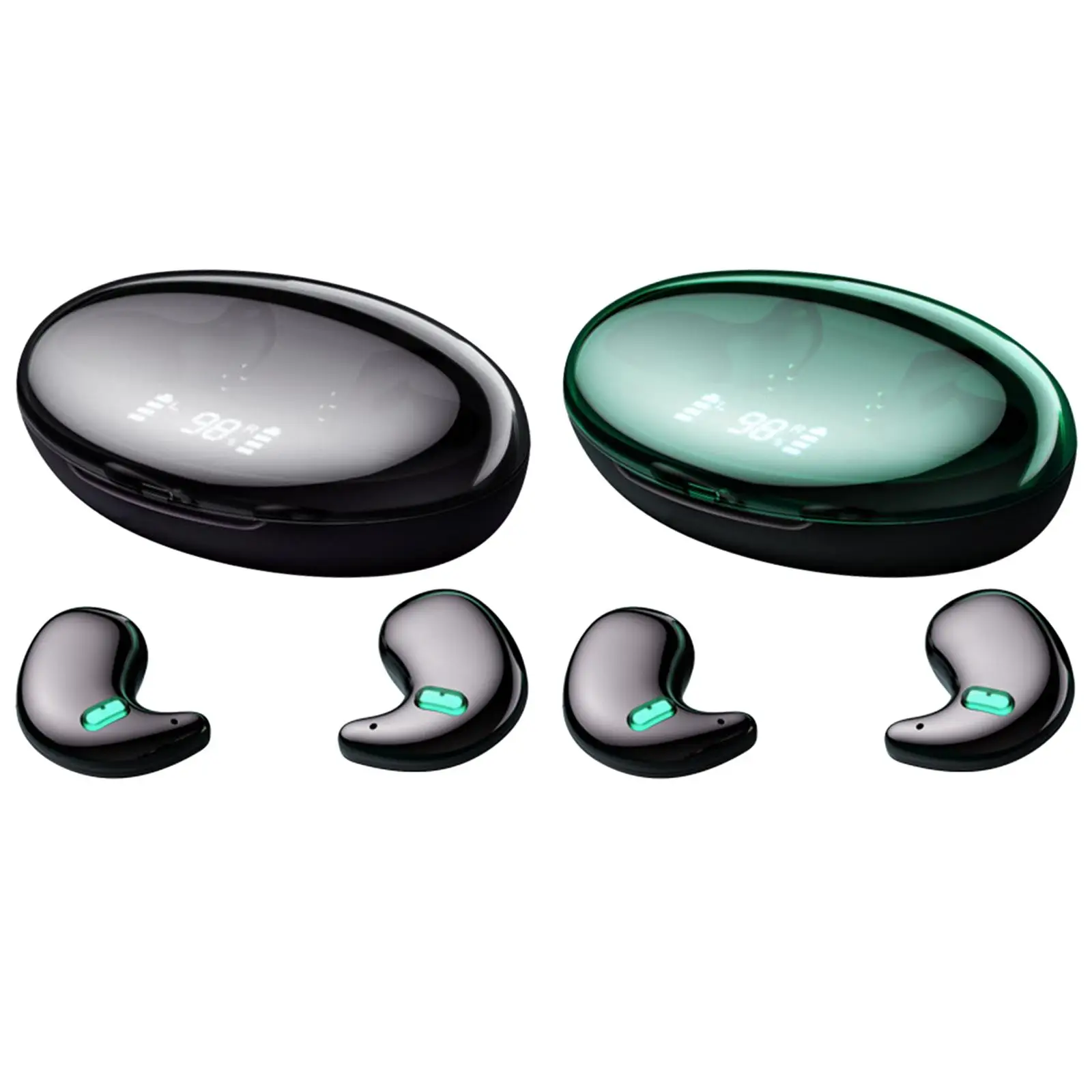 Bluetooth Headset Bluetooth 5.2 True Wireless Handfree Mini Noise Reduction Gaming Earphones for Sleeping Music Gym Running