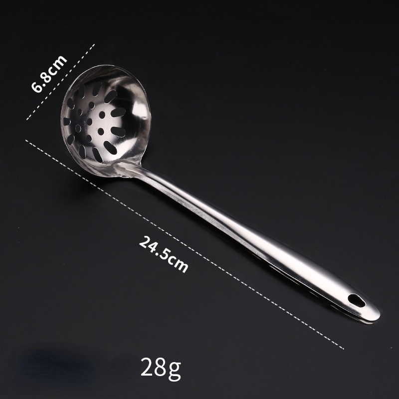 Description Picture 6 of itemStainless Steel Long Handle Ladle Serving Spoon Unbreakable Big Round Dinner Scoop Creative Kitchen Cooking Utensils Tableware