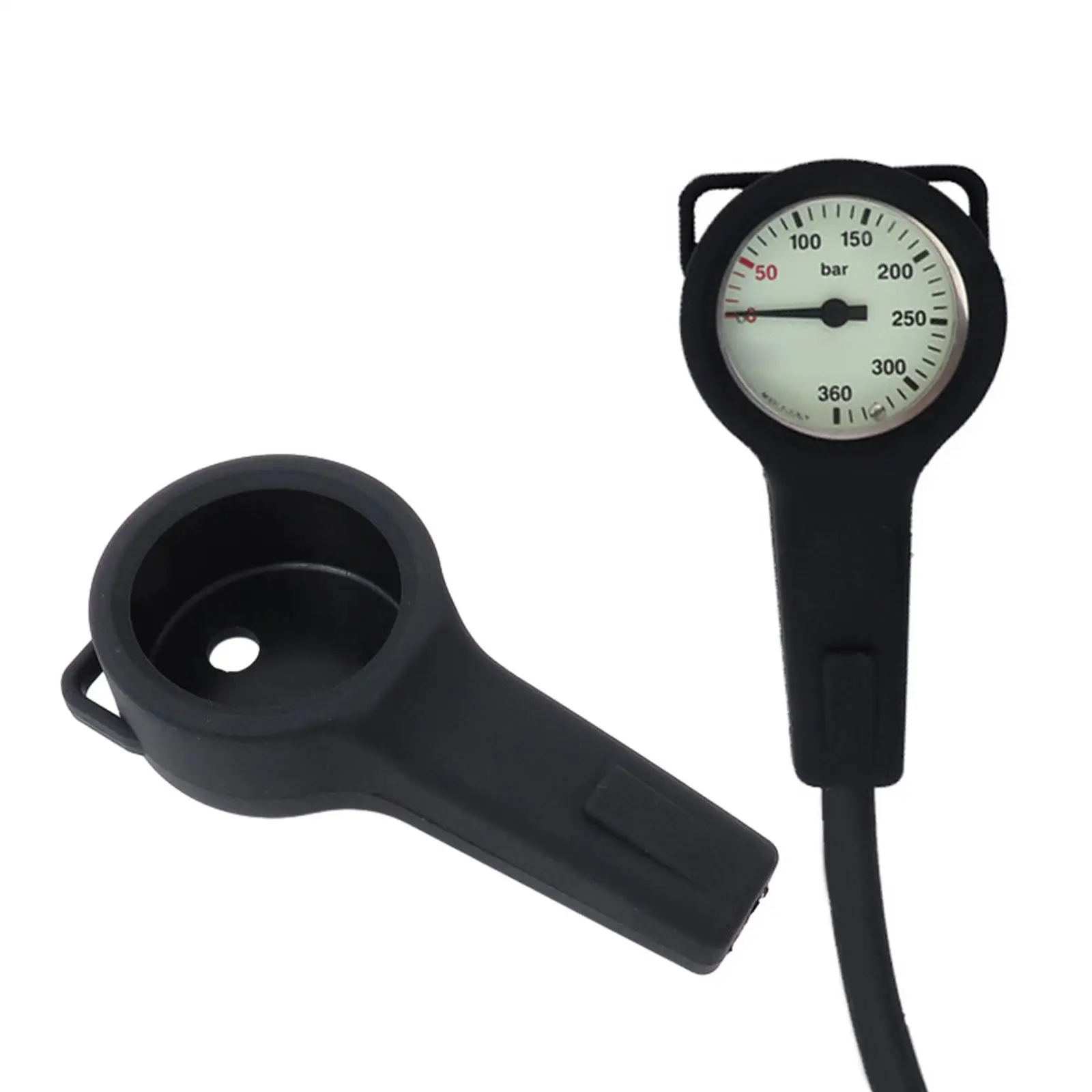 Scuba Pressure Gauge Boot Scuba Diving Submersible Pressure Gauge Spg First Stage Metal High Pressure Gauge Case Rubber Cover