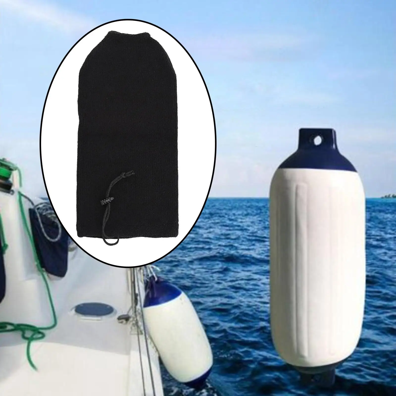 Boat Fender Cover Soft Ball Sleeve Woven Cover Elastic Windscreen Supplies Protection Fit for Marine Bumper Salt Protection Ice
