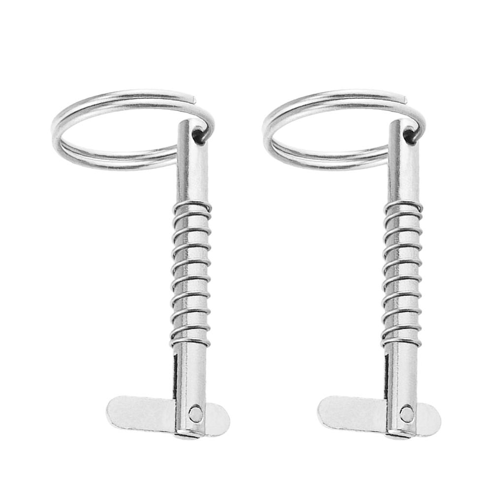 2x Spring  Deck Accessories,  Pin 316 Stainless Steel for Kayak Marine