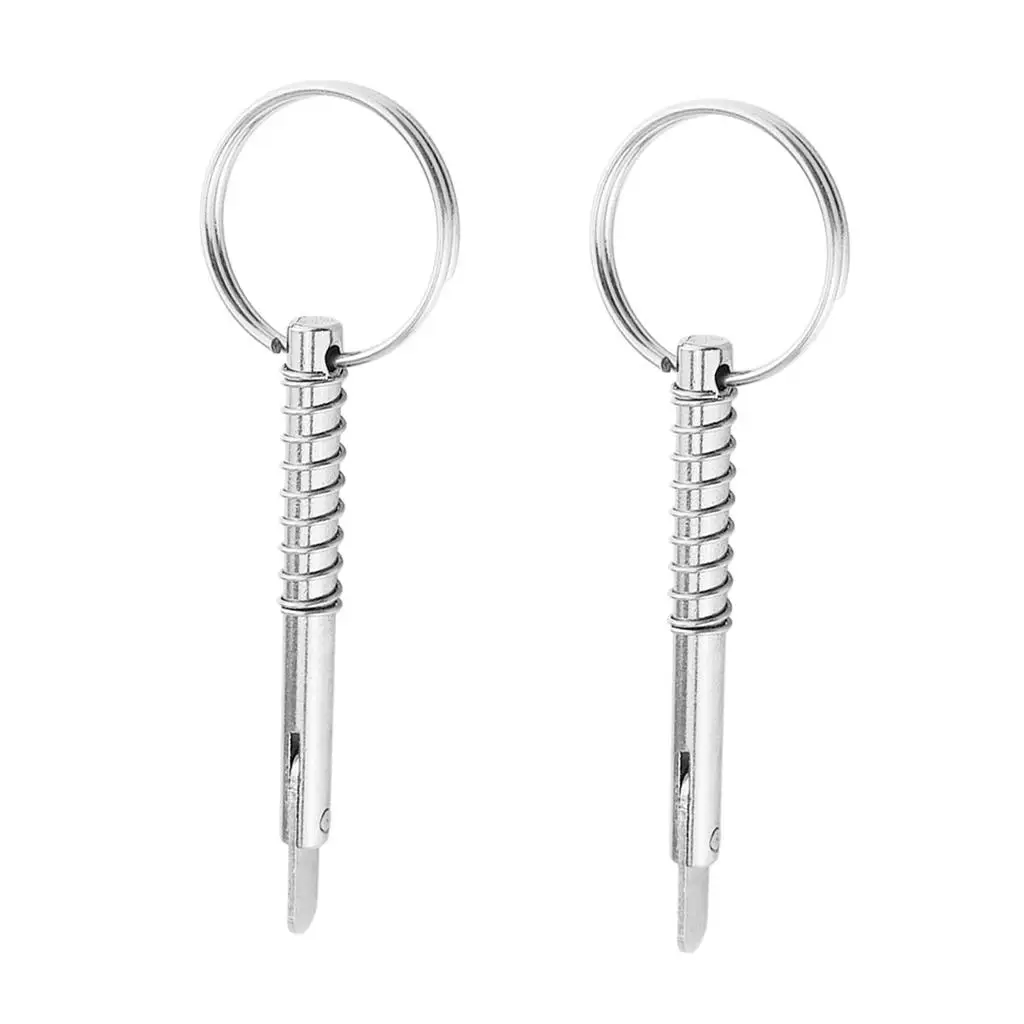 2x Spring  Deck Accessories,  Pin 316 Stainless Steel for Kayak Marine