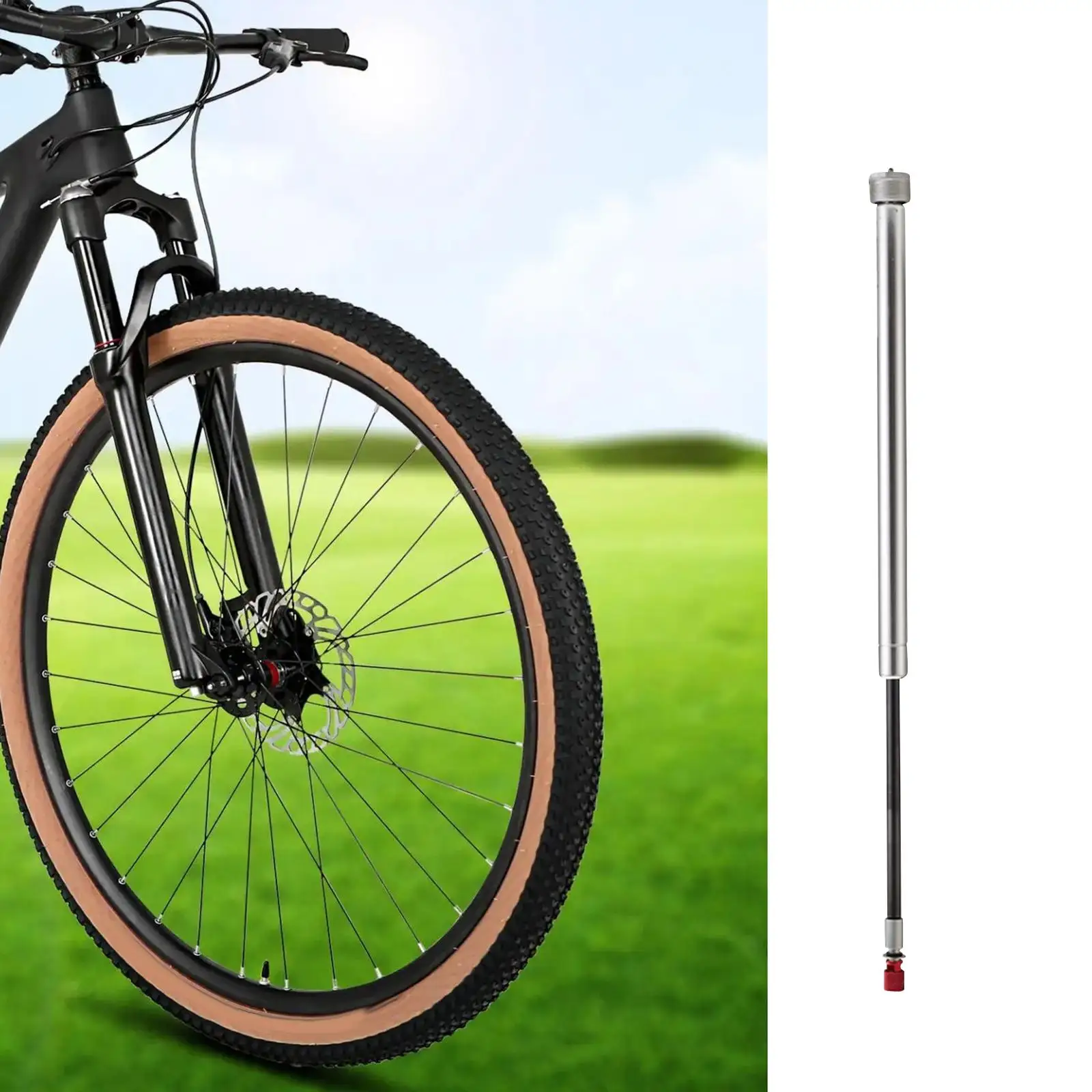Front Fork Repair Rod Accessory 32mm Line Control Bike Suspension Fork Easy Installation Oil Damping Fork for Mountain Bike