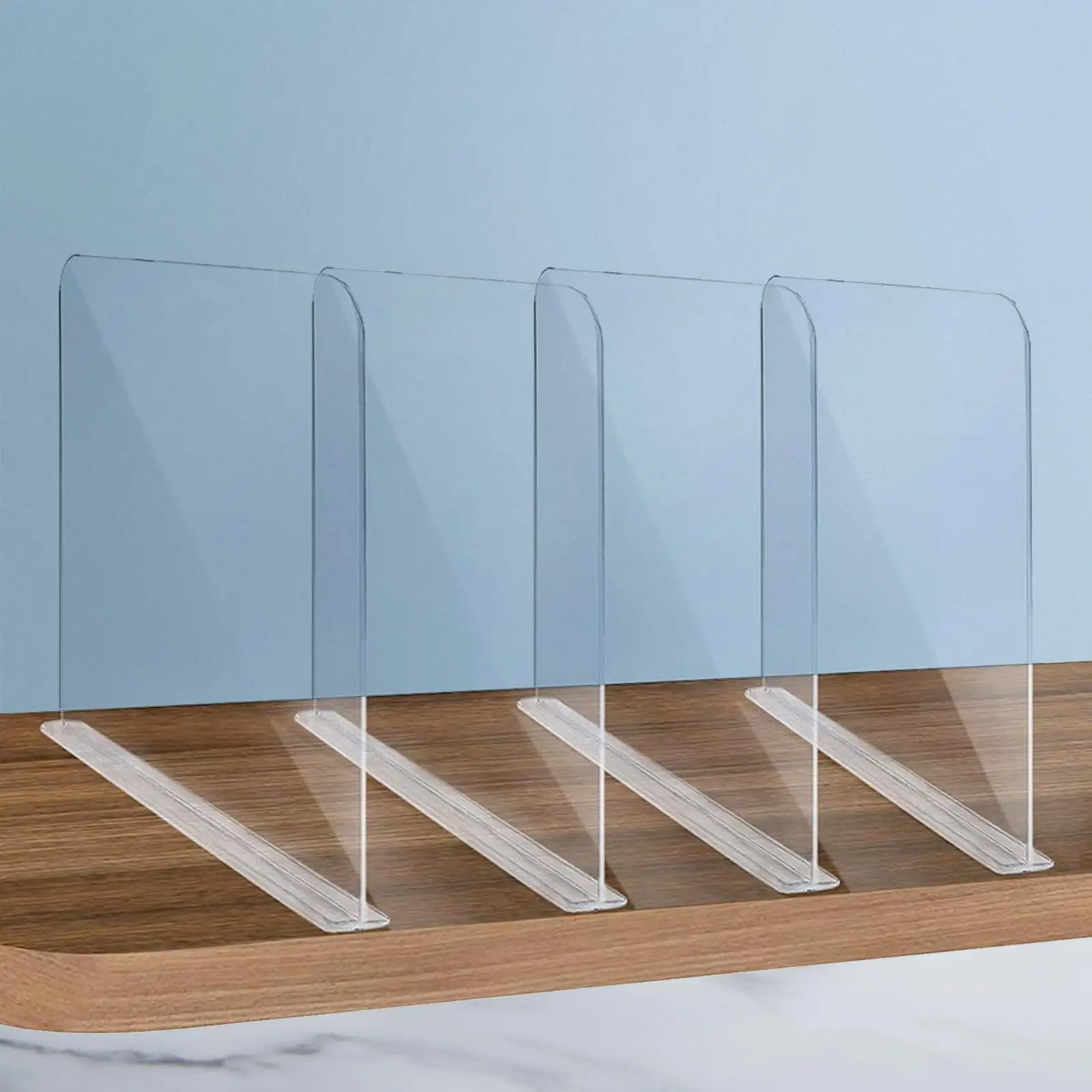 Acrylic Closet Shelf Sturdy Transparent Wardrobe Divider Portable Household Practical for Dressers Office Closet Wardrobe Shoes