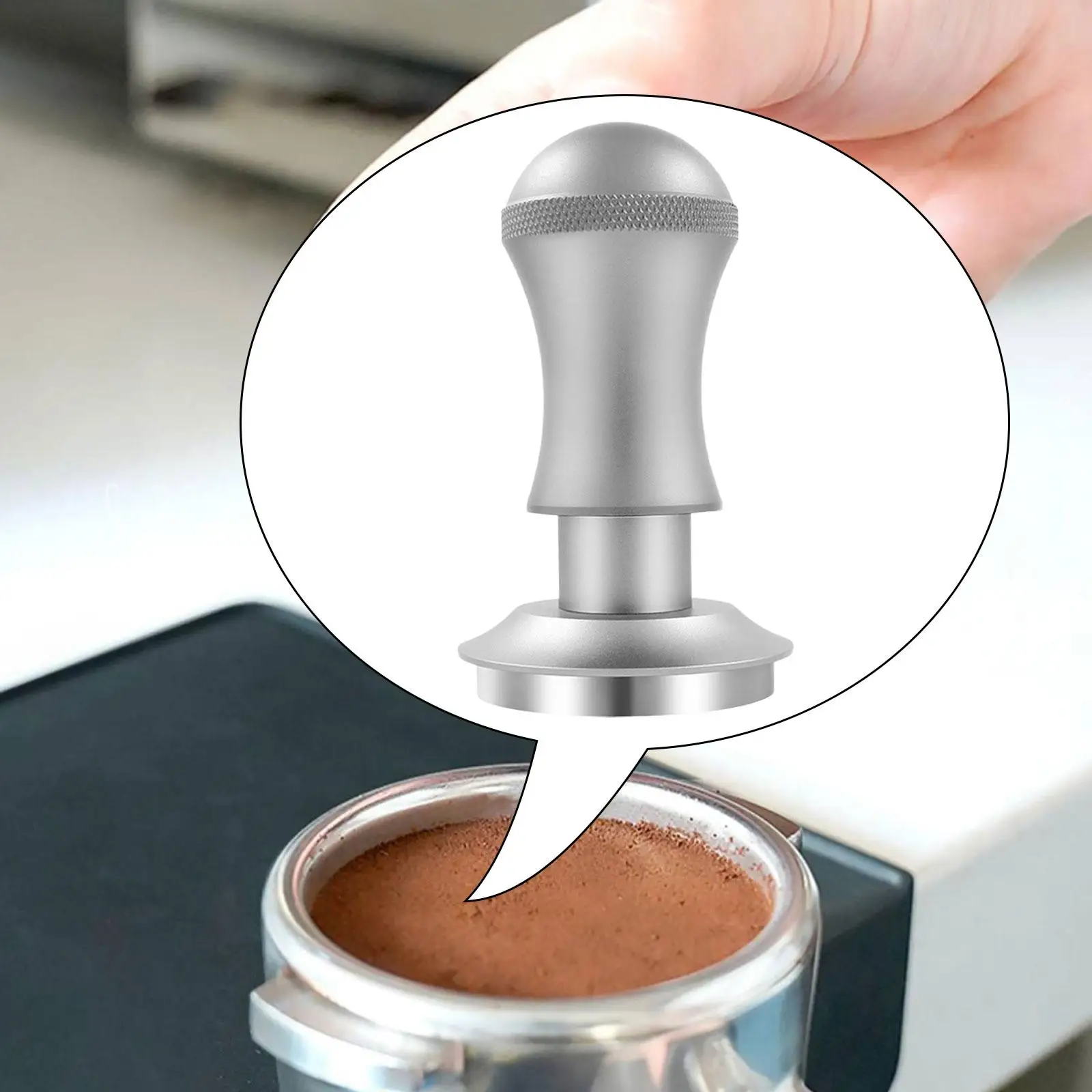 Espresso Pressure Tamper Flat Base Calibrated Pressure Coffee Tamper for Cafe Kitchen Coffee Shop Portafilter Accs