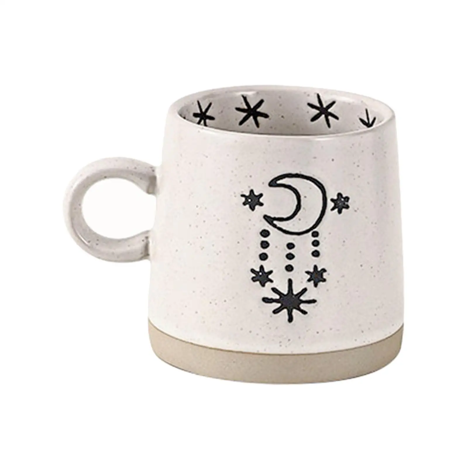 400ml Porcelain Mugs Espresso Mug Ceramic with Handle Japanese Style tea Mug for Oatmeal Travel Breakfast Water Milk