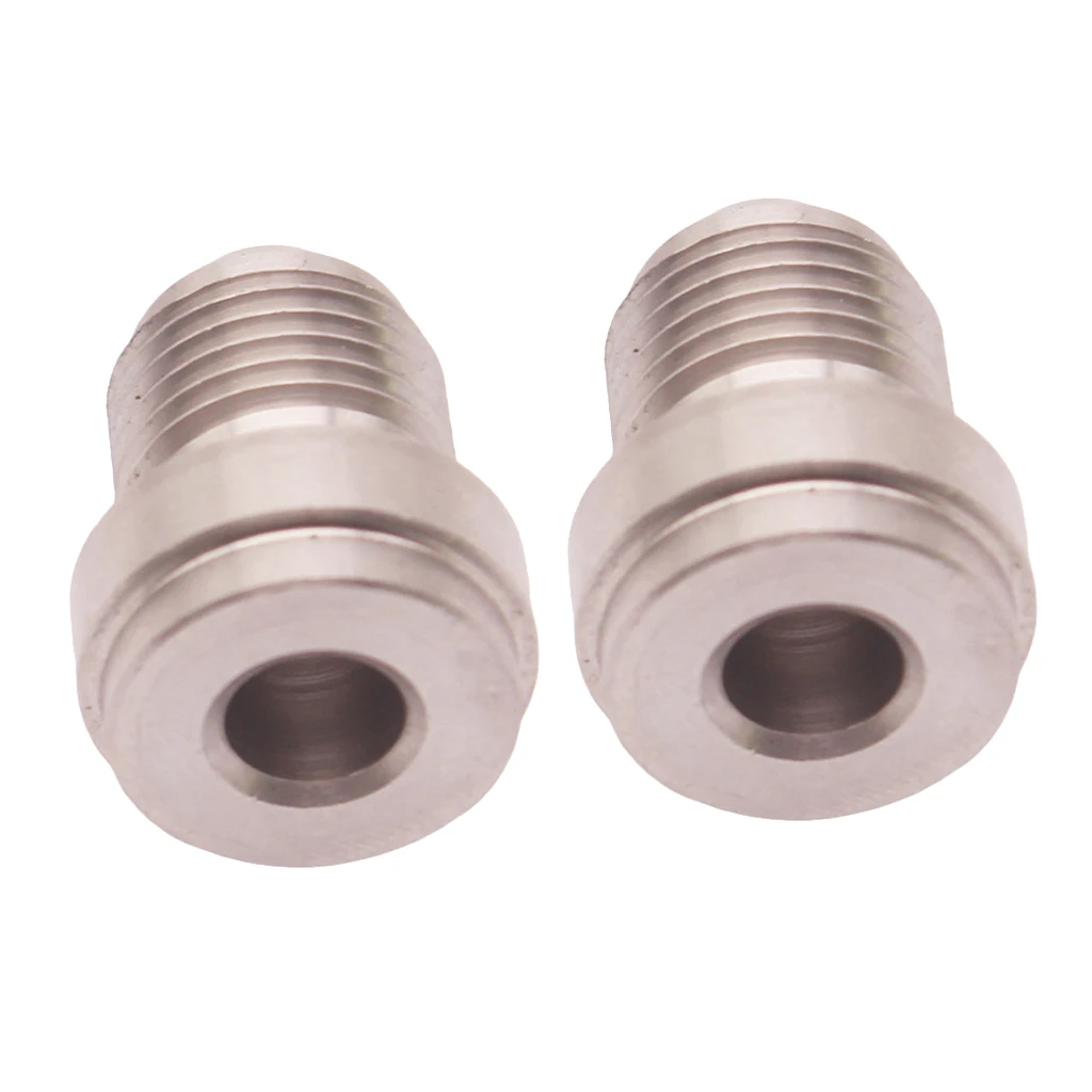 2x 6AN Weld On Bung Stainless Steel Male Weldable Fuel Tank Fitting AN6Thread Hose Adapter Connector, Pack of 2
