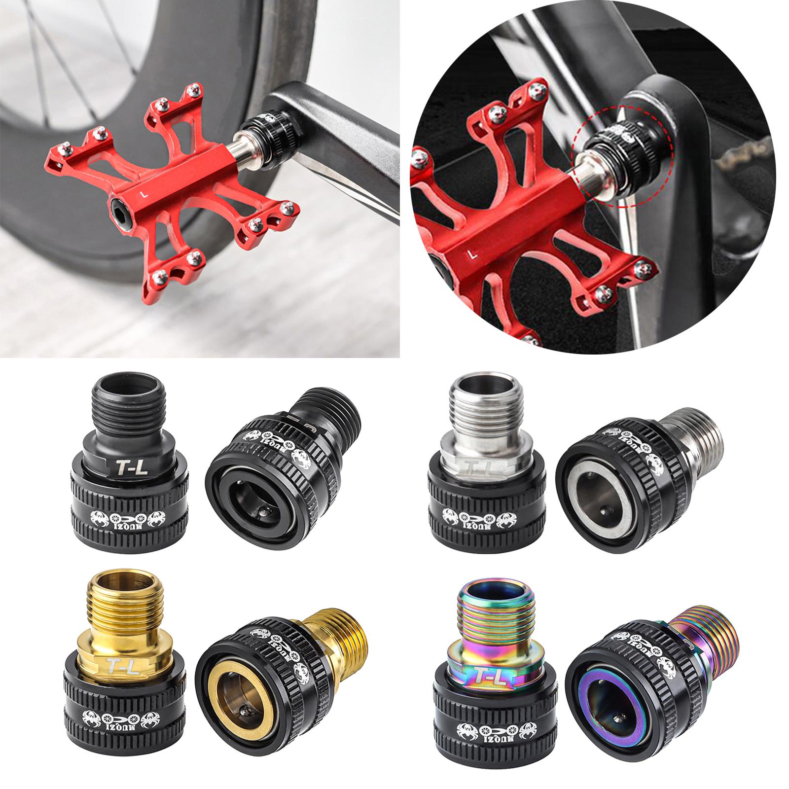 2pcs Bike Pedal Extenders Aluminum MTB Bicycle Pedal Extender Extended Pedal 9/16 in Threaded Pedals Parts