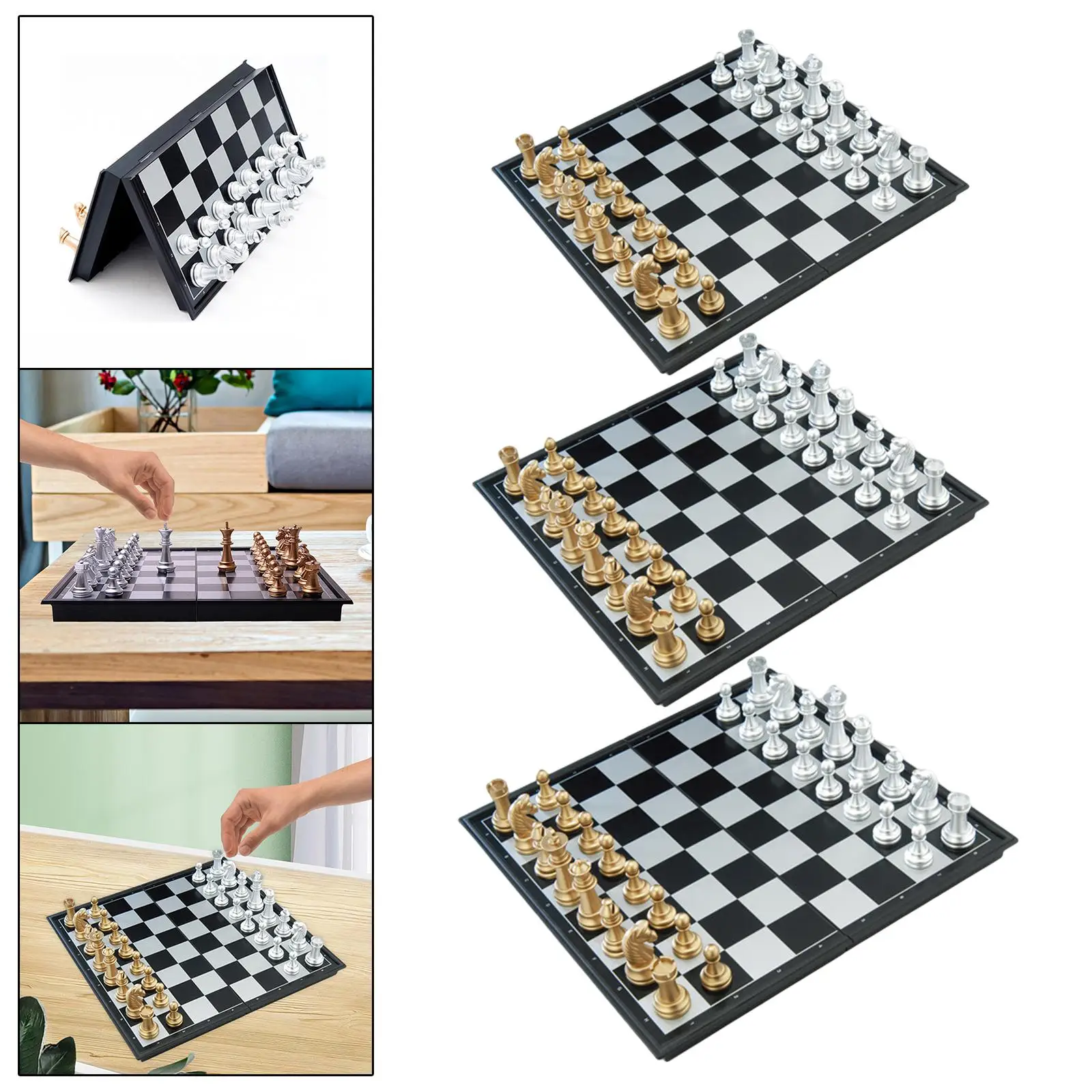 Chess Board Game Family Game with Folding Chess Board Chess Game Board Game Set Travel Chess Set for Adults Family Beginner
