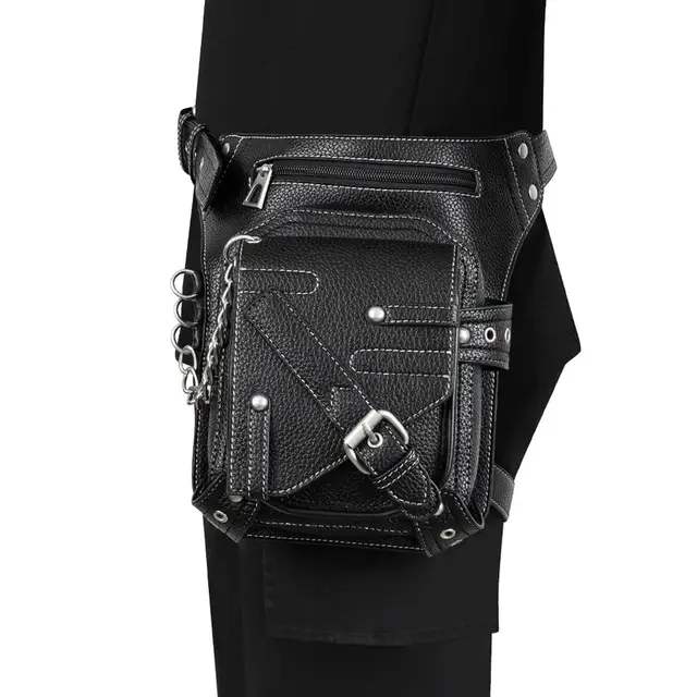 steampunk black belt unisex POCKET BELT - Restyle